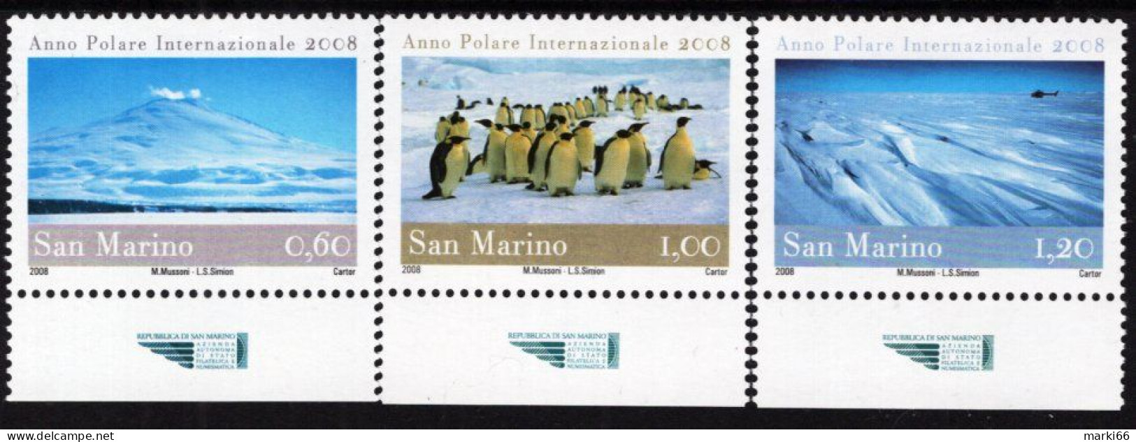 San Marino - 2008 - International Polar Year - Mint Stamp Set - Ungebraucht