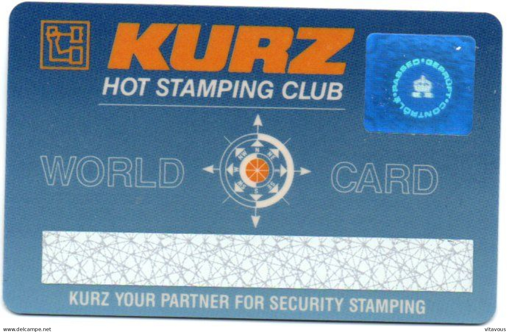 KURZ Club Carte Spécimen Hologramme Démonstration Card Karte (F 546) - Ausstellungskarten