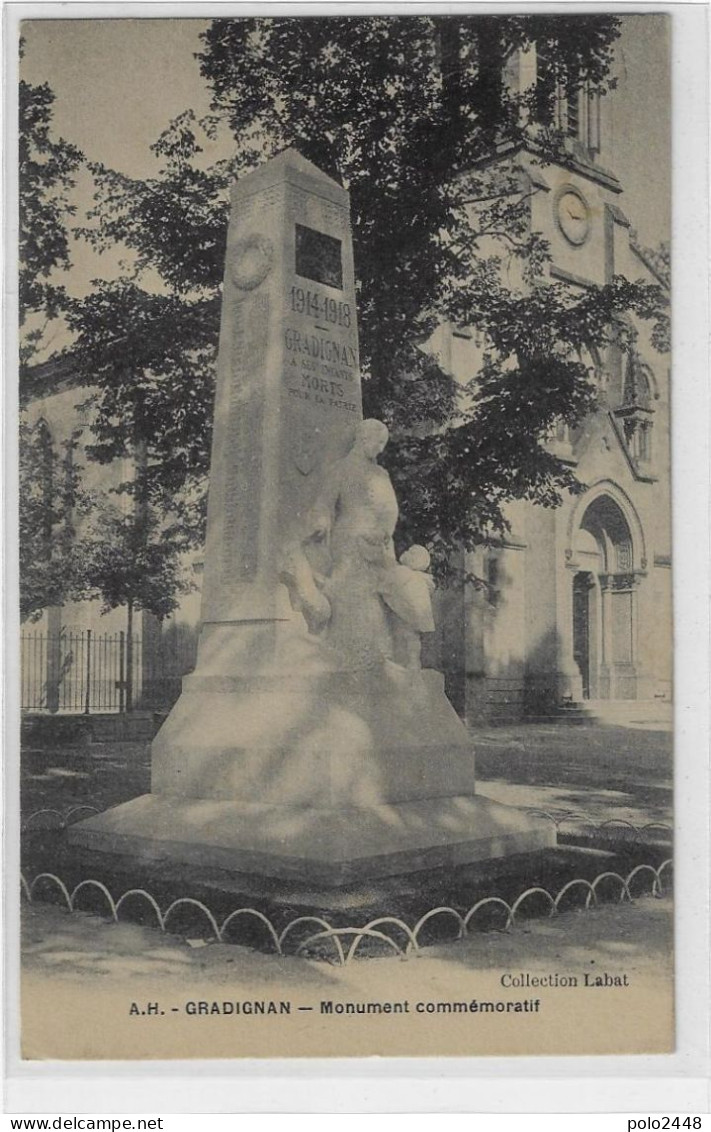 CPA - Gradignan _ Monument Commémoratif - Gradignan