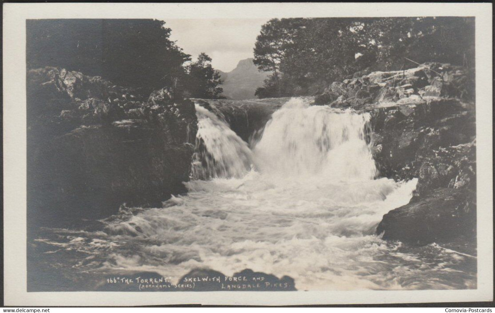 The Torrent, Skelwith Force & Langdale Pikes, Westmorland, C.1930s - Abraham RP Postcard - Ambleside