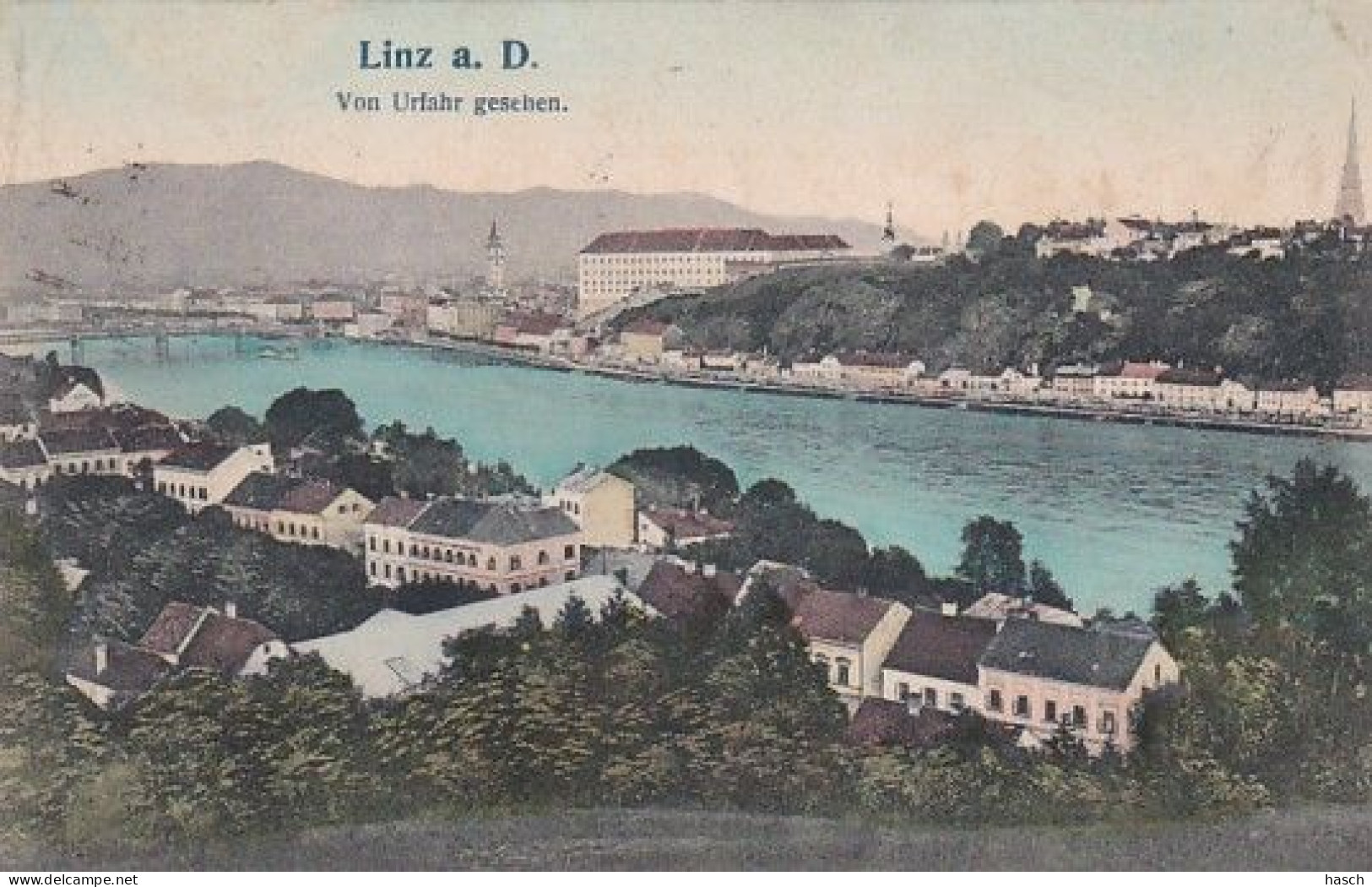 3736 97 Linz A D, Von Urfahr Geschen. 1908.  - Linz