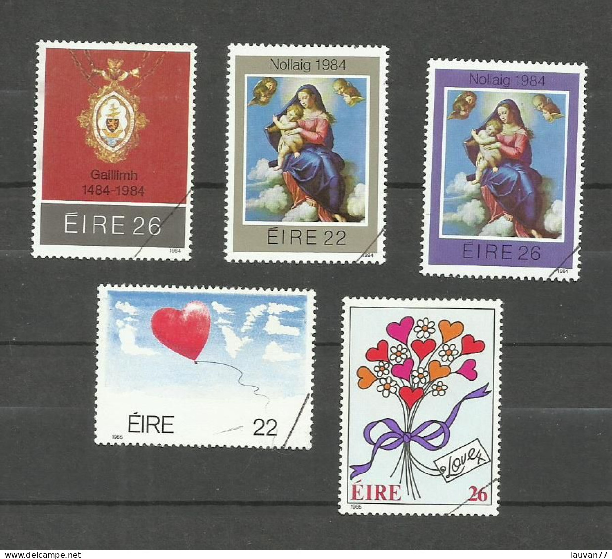 Irlande N°551, 553, 554, 556, 557 Cote 4.15€ - Used Stamps