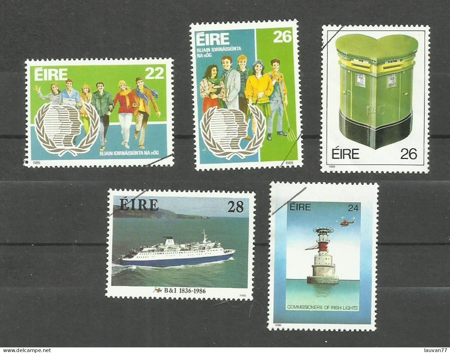 Irlande N°578, 579, 588, 603, 604 Cote 4.75€ - Oblitérés