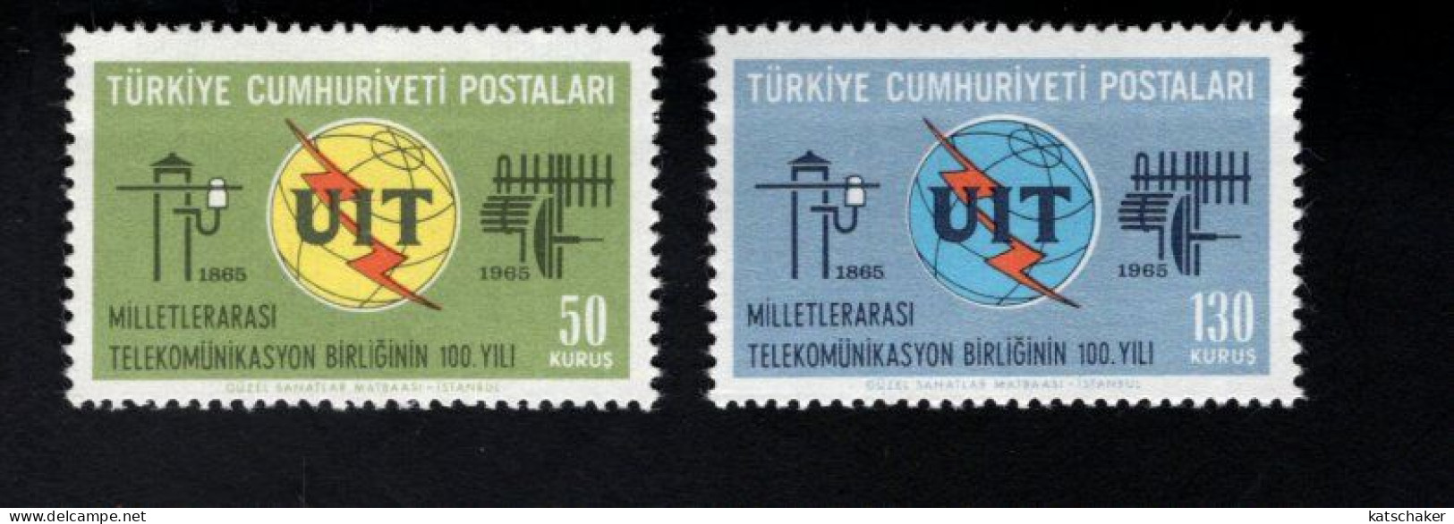 1932646710 1965 SCOTT 1644 1645 (XX) POSTFRIS  MINT NEVER HINGED  - ITU - INTERNATIONAL TELECOMMUNICATIONS UNION - 1920-21 Anatolia