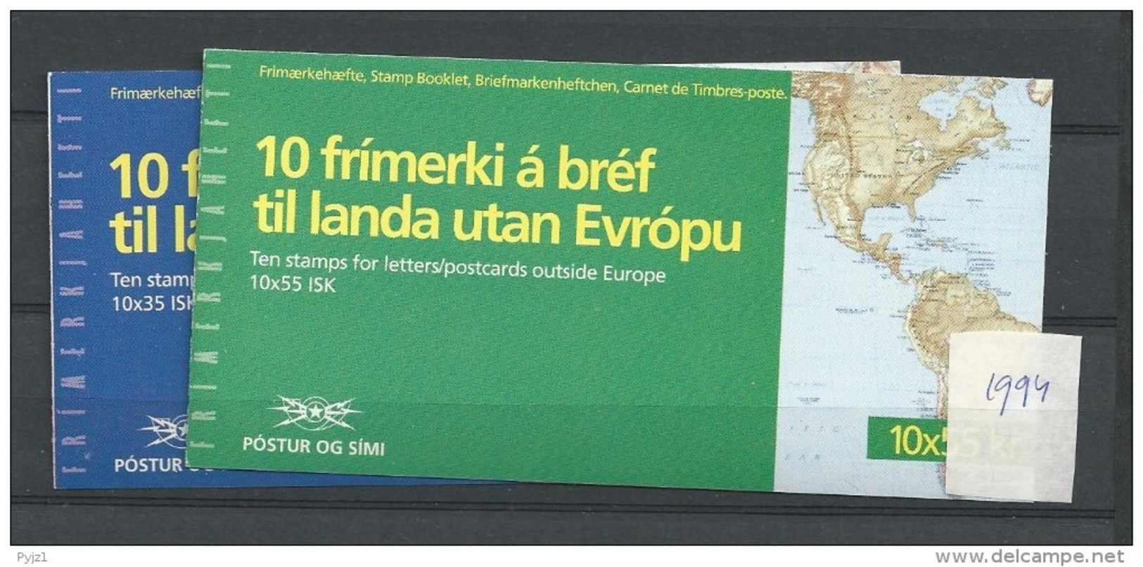 1994 MNH Iceland Booklets Europa, Mi 800-01 Postfris** - Booklets