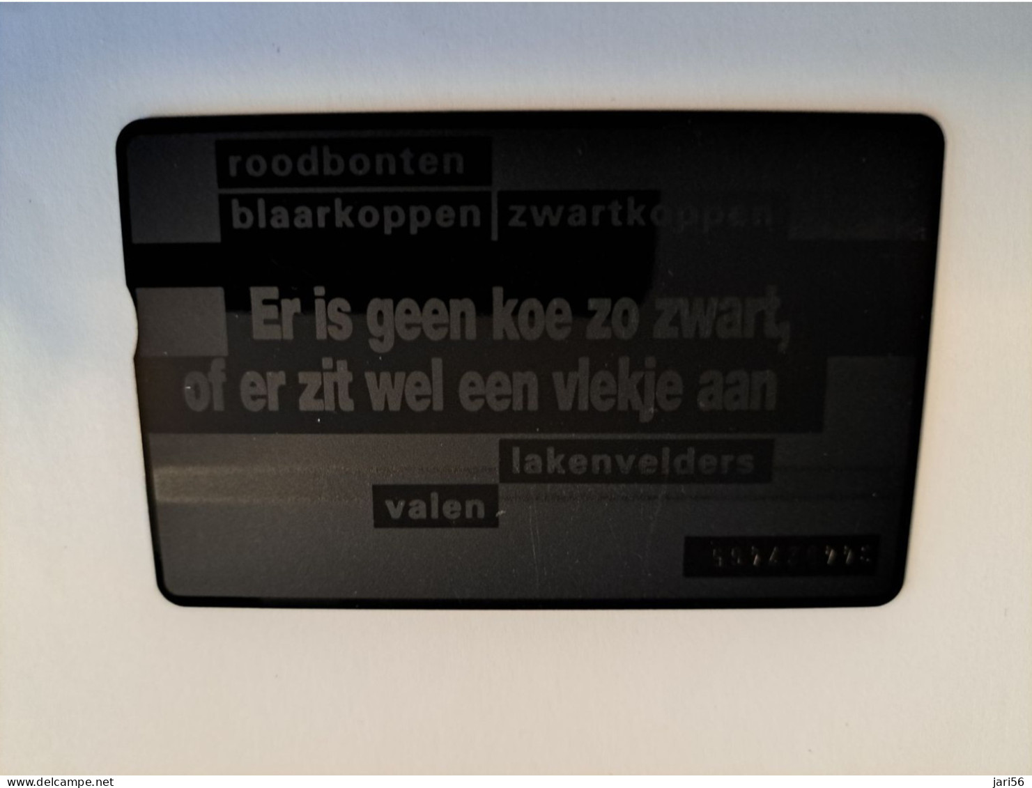 NETHERLANDS/COW/  ADVERTISING  4 UNITS  LANDYS & GYR / COMPLIMENTS CARD   Mint  ** 15945** - Privat
