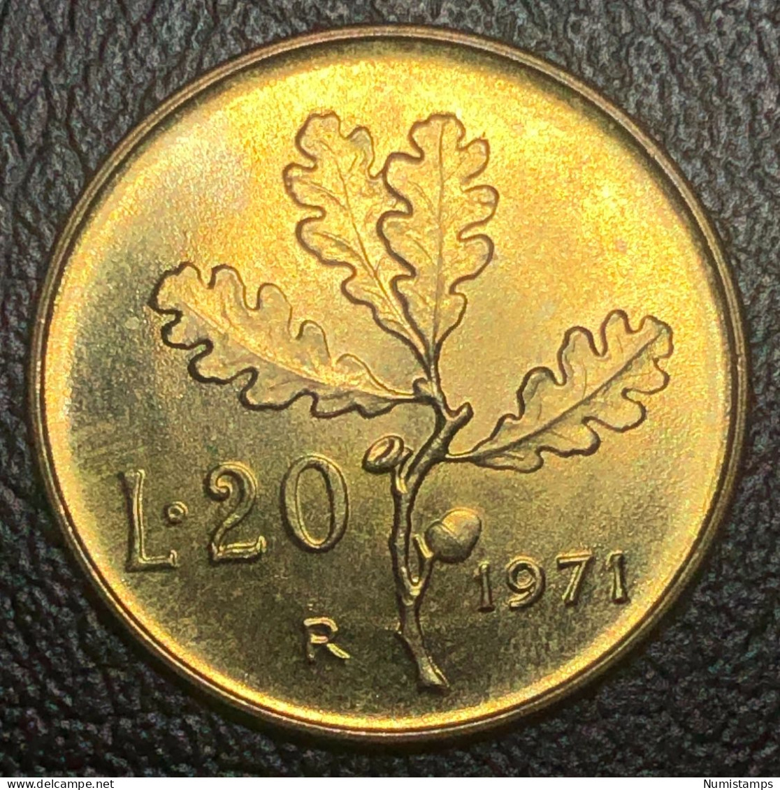 Italia 20 Lire, 1971 (FDC) - 20 Liras