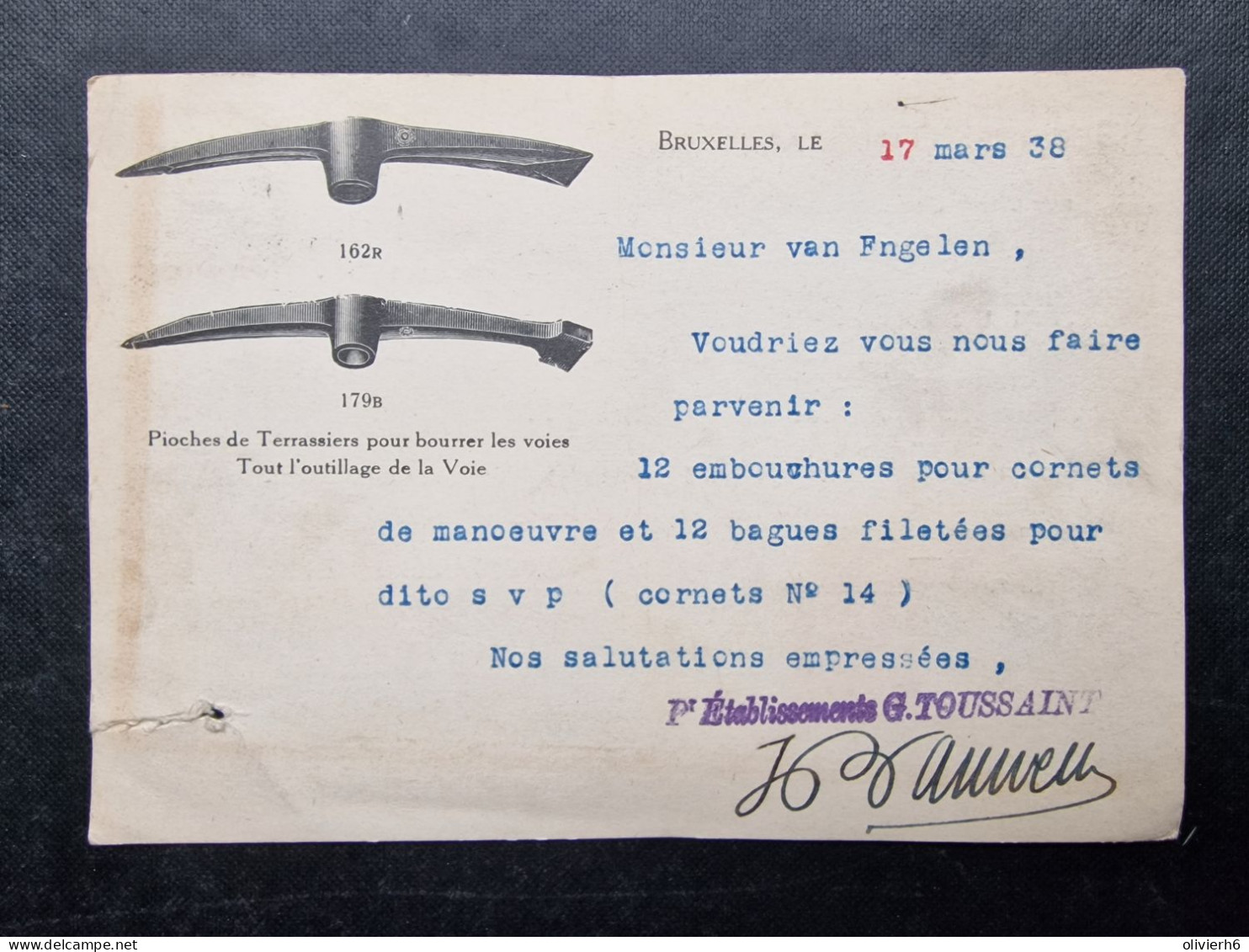 CP BELGIQUE (V1916) BRUXELLES PETITS METIERS (2 Vues) Georges Toussaint Rue Lieutenant Liedel Chemin De Fer Tramways - Ambachten