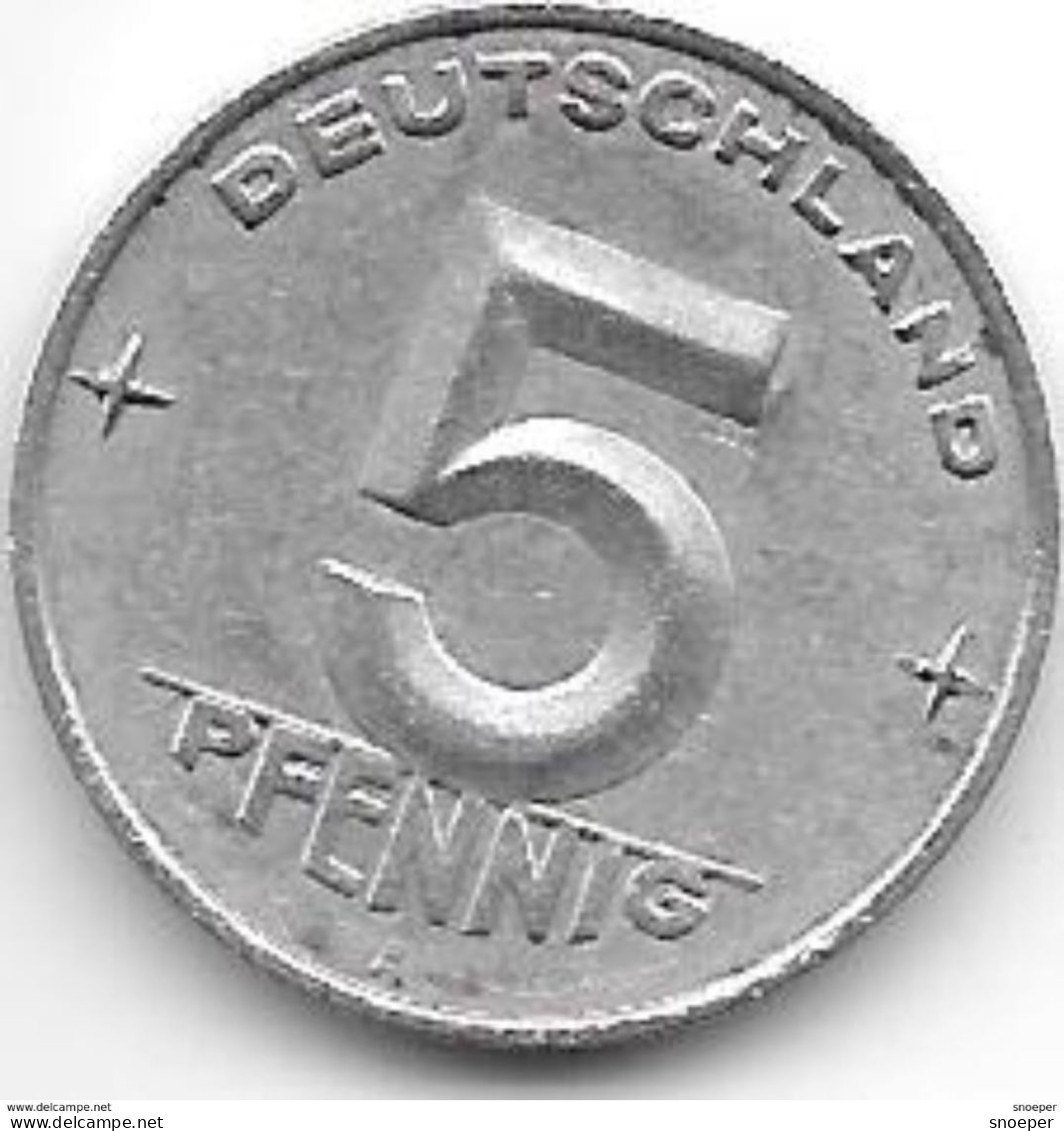*DDR 5 Pfennig 1952 A  Km 6  Xf - 5 Pfennig