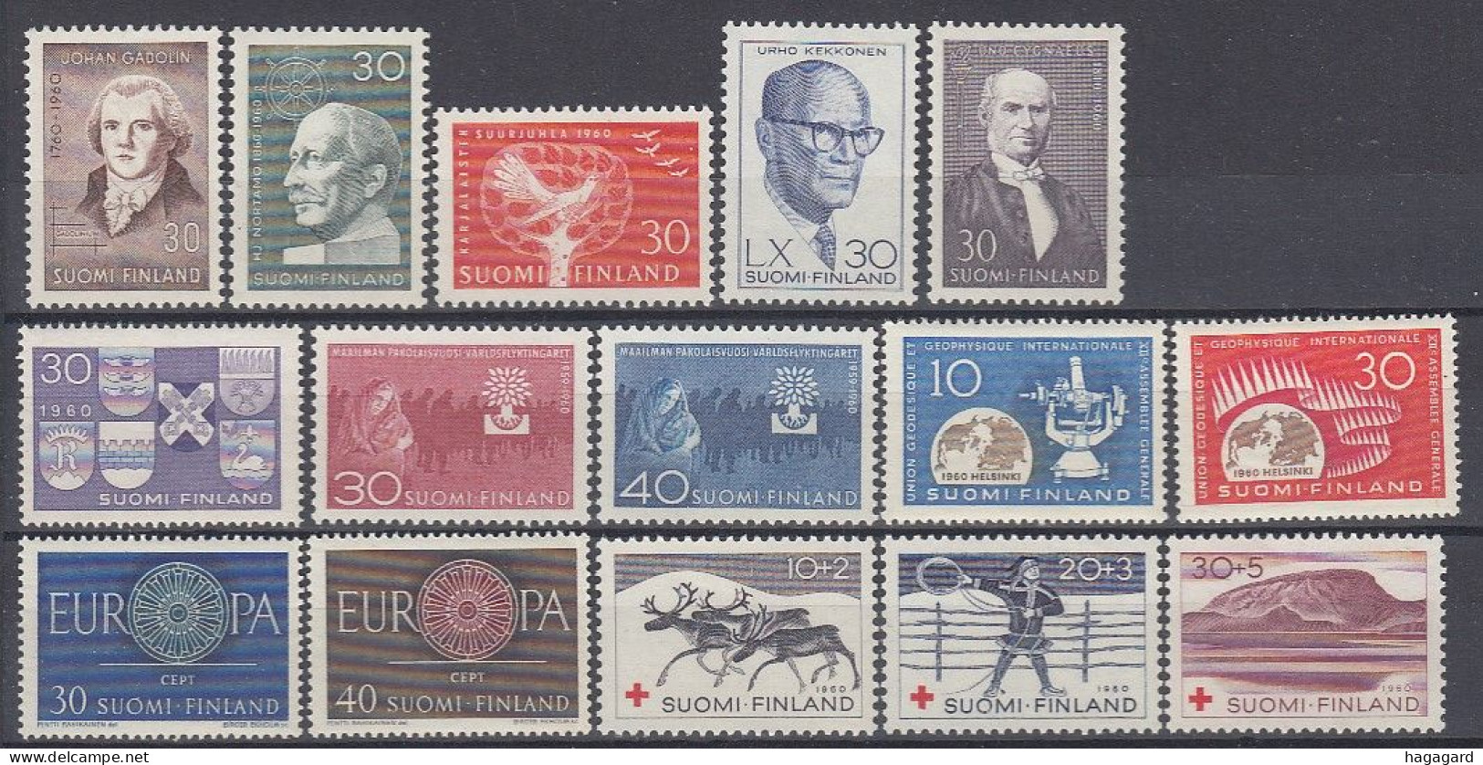 G2710. Finland 1960. Year Set Without Michel 516. MNH(**) - Full Years