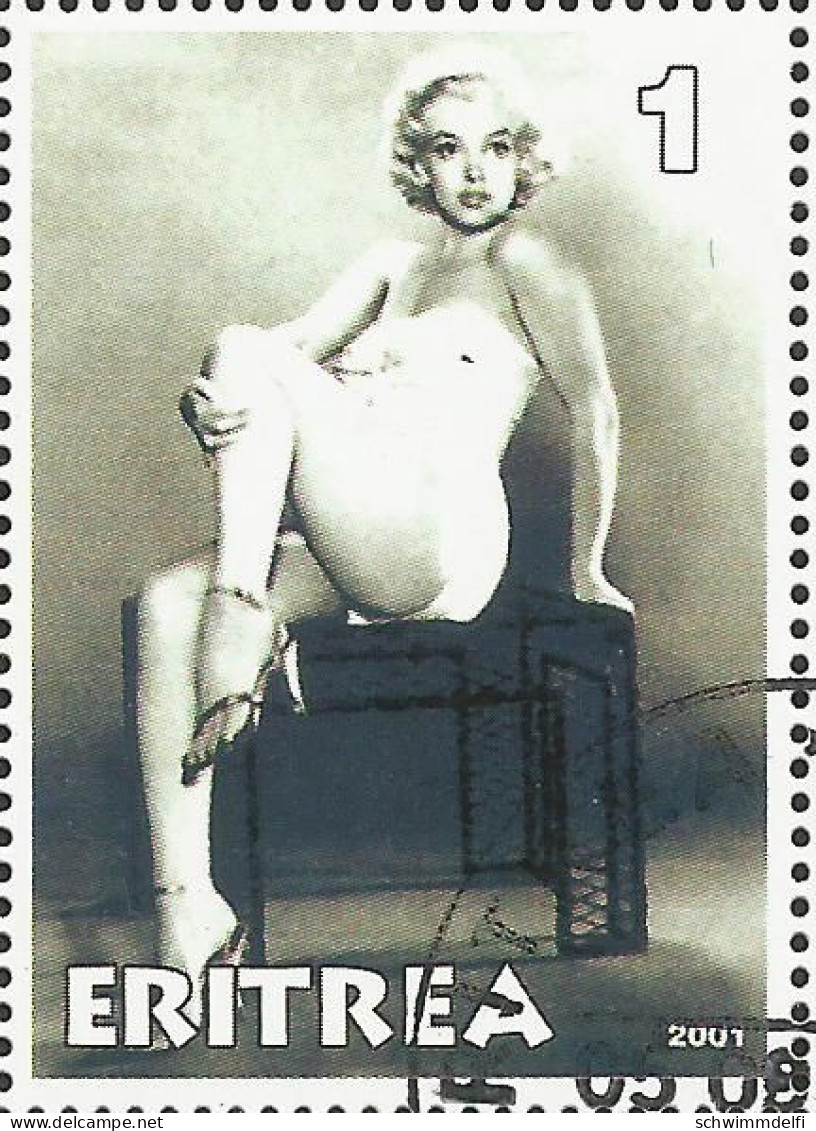 ERITREA - BLOCK 2001 - MARILYN MONROE - NEU ABER GESTEMPELT - Erythrée