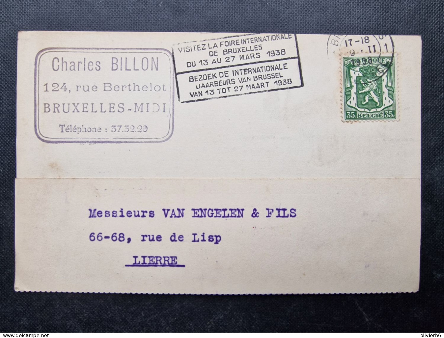 CP BELGIQUE (V1916) BRUXELLES PETITS METIERS (2 Vues) Charles Billon Rue Berthelot - Petits Métiers