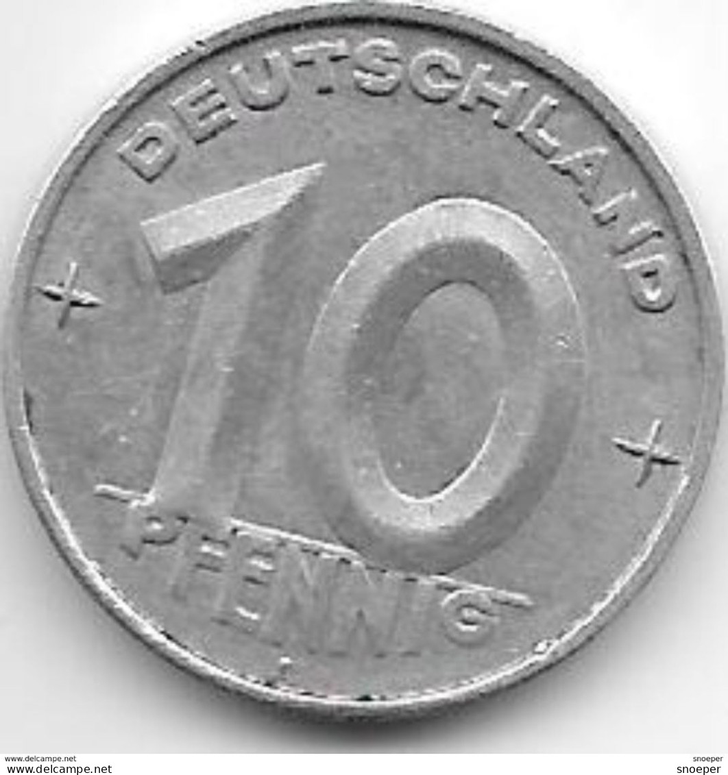 *germany  DDR 10 Pfennig 1952 A   Km 7  Xf - 10 Pfennig