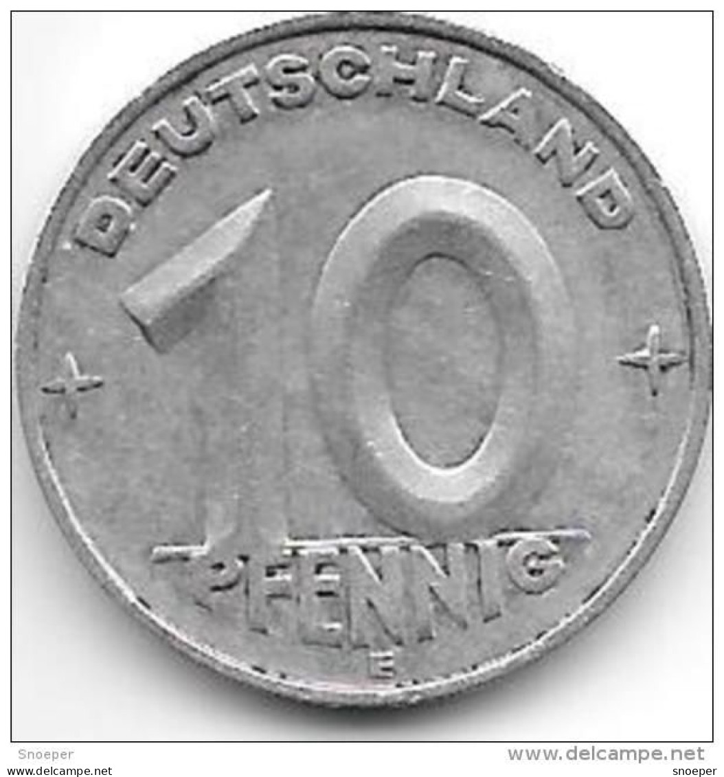 *ddr 10 Pfennig 1953 E !!!   Km 7   Vf+  Catalog Val 28,00$ - 10 Pfennig