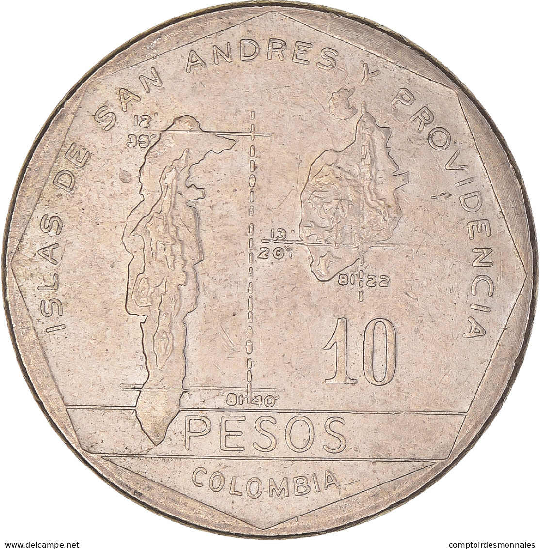 Monnaie, Colombie, 10 Pesos, 1985 - Colombia