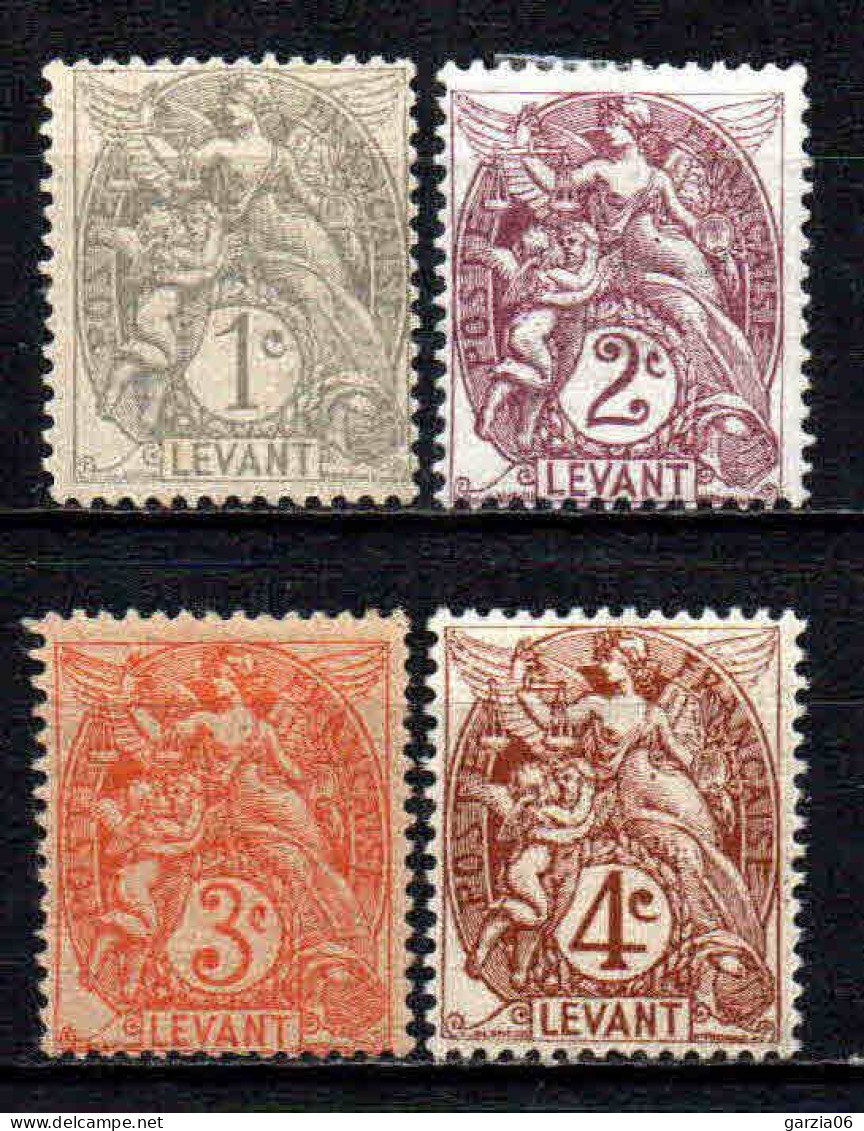 Levant  - 1902 -  Type Blanc  - N°9 à 12 - Neufs * - MLH - Unused Stamps