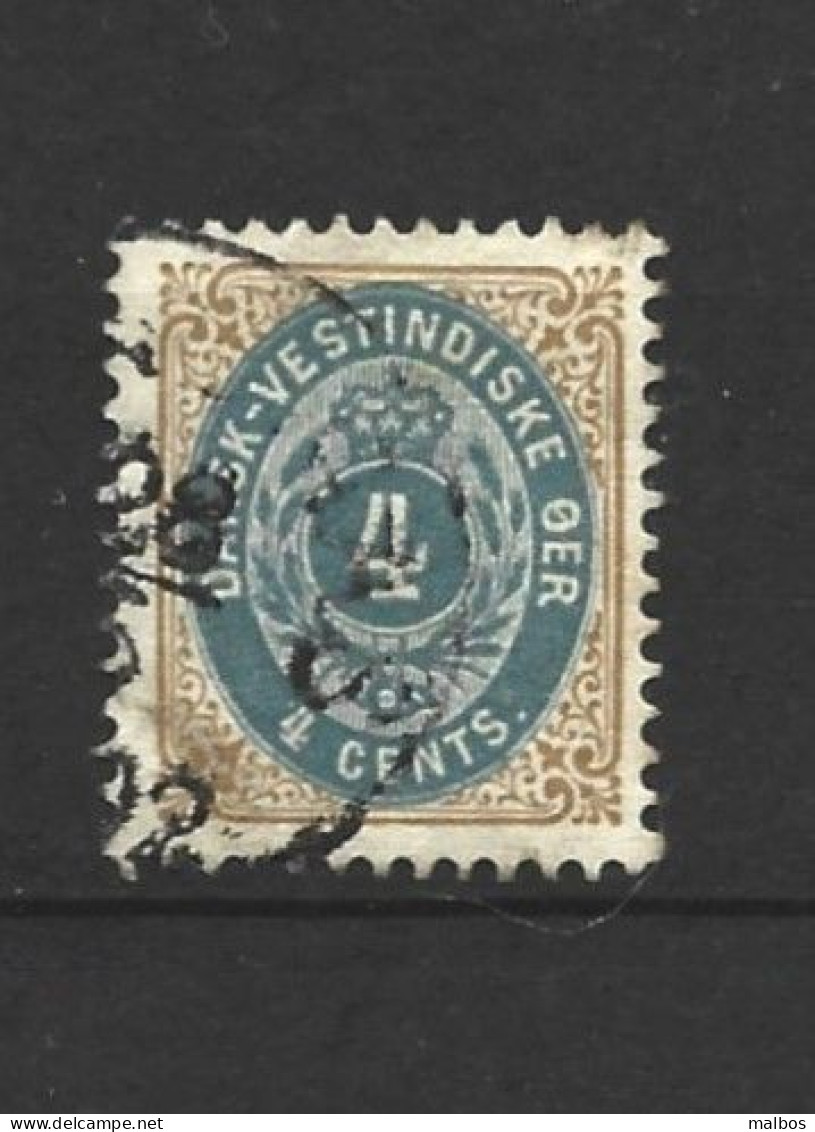 ANTILLES DANOISES 1873 (o) Y&T N° 7b + 10   Wmk Crown - P 12.5 - Dänische Antillen (Westindien)