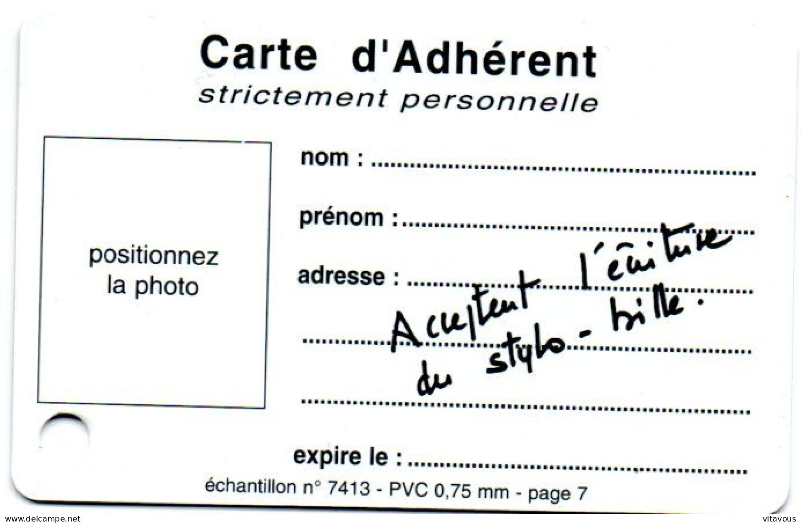 Carte Spécimen Démonstration Resto Jeunes France Card Karte (F 558) - Ausstellungskarten