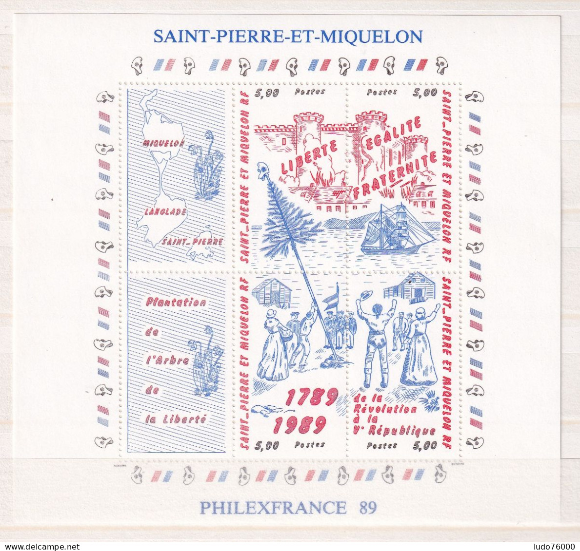 D 745 / ST PIERRE ET MIQUELON / FEUILLET N° 3 NEUF** COTE 11.50€ - Collections, Lots & Séries