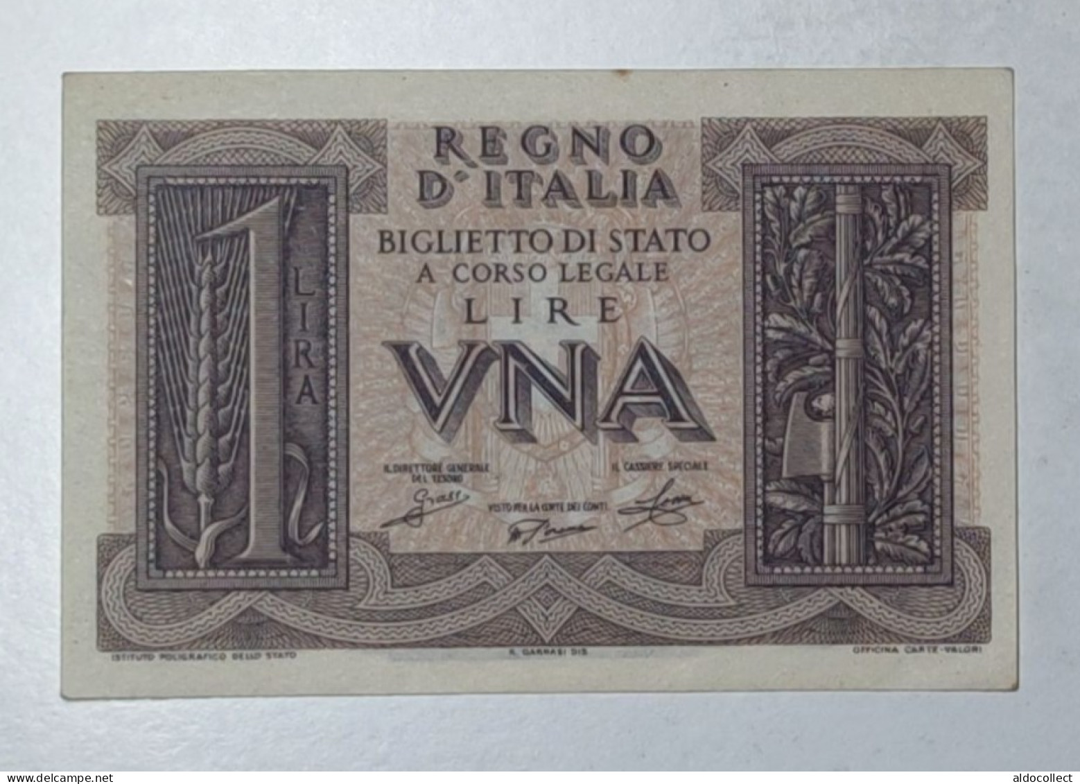 Regno D'Italia - 1 Lira Impero 1939 QFDS / AUNC - Regno D'Italia – 1 Lire