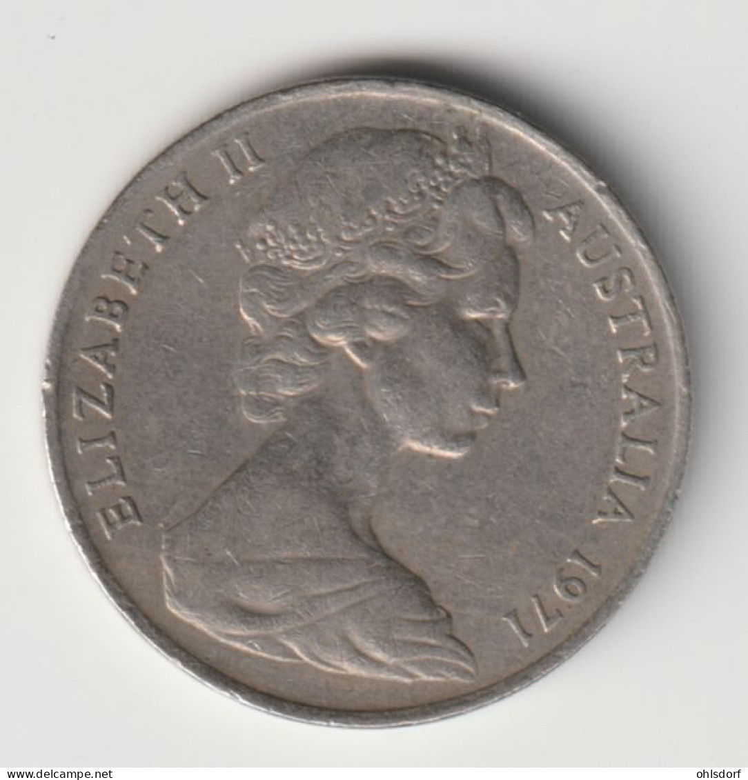 AUSTRALIA 1971: 5 Cents, KM 65 - 10 Cents