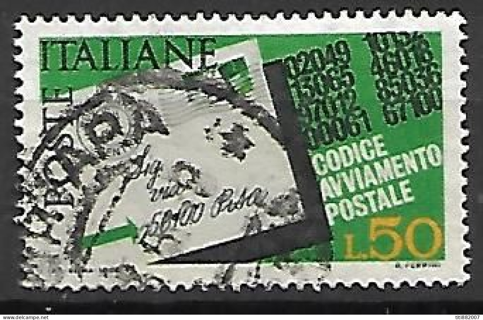 ITALIE      -      CODE   POSTAL    -      Oblitéré - Code Postal