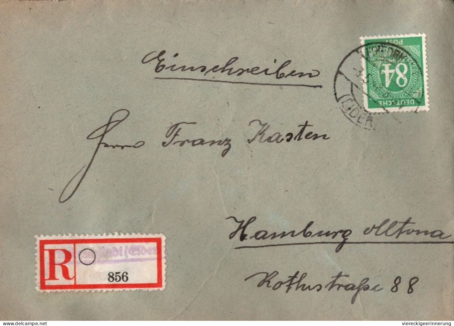 ! 1948 Einschreiben Aus Friedrichsstadt / Eider Gelaufen N. Hamburg Altona - Lettres & Documents