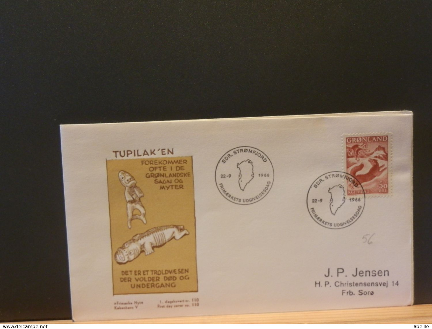 FDC GROENL.39/  FDC   GROENLAND  1966 - FDC
