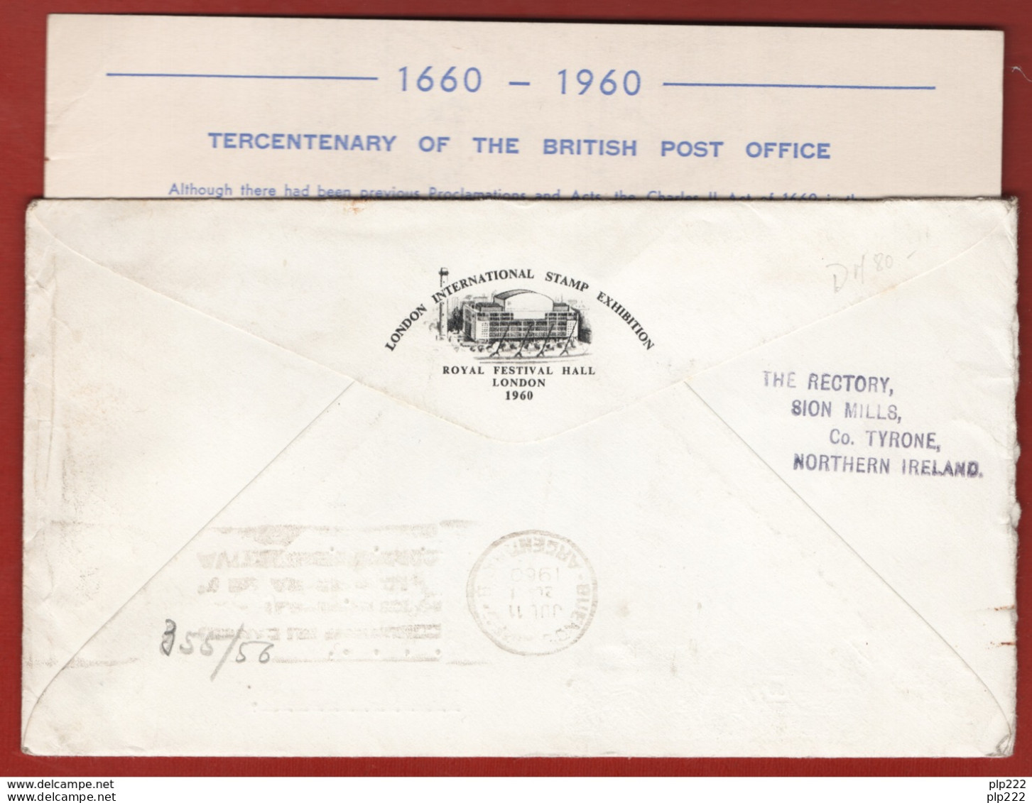 Gran Bretagna 1960 FDC General Letter Office Unif.355/56 Via Aerea VF - 1952-1971 Pre-Decimal Issues