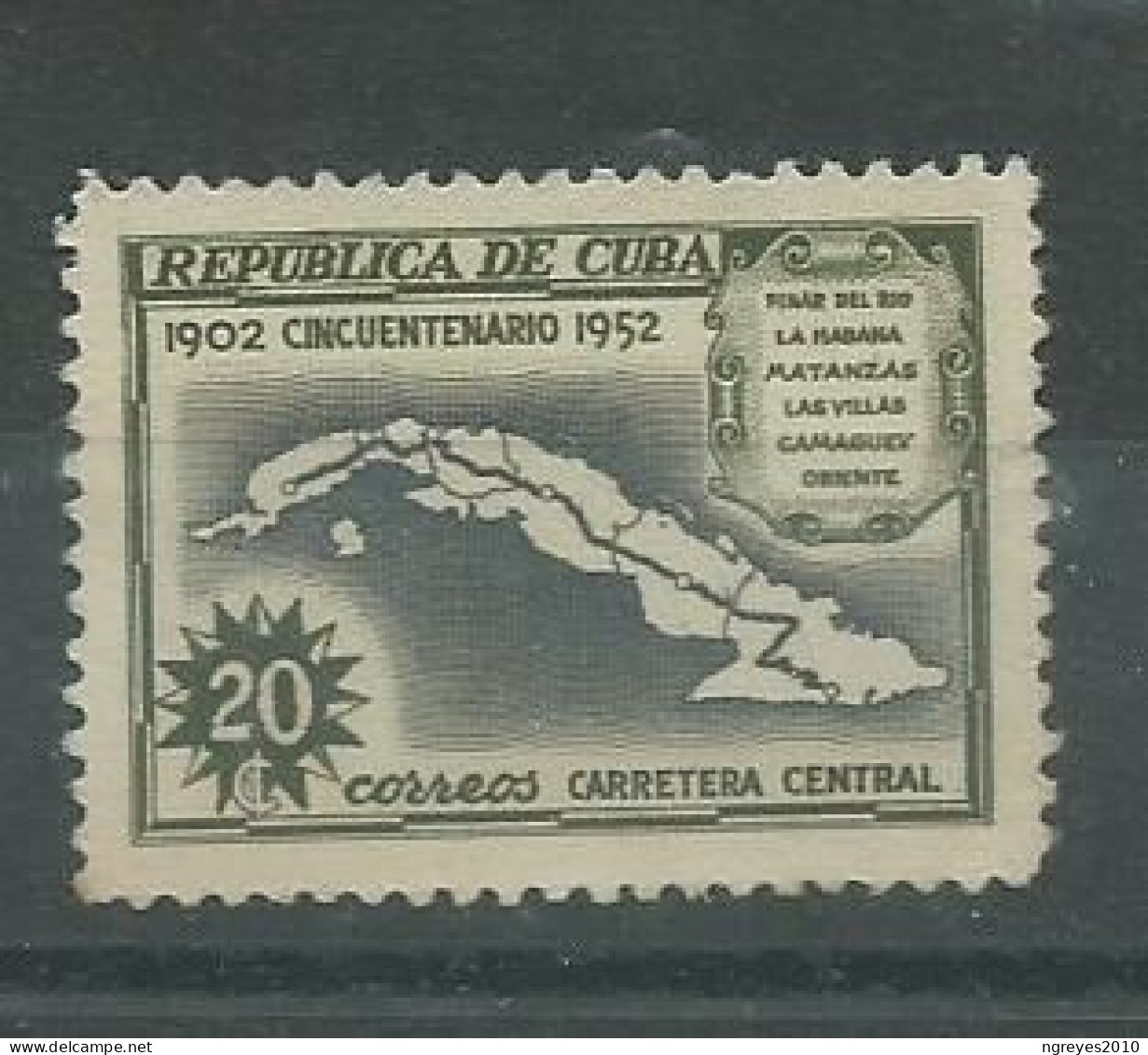 230045581  CUBA  YVERT  Nº362  **/MNH (NO GUM) - Neufs