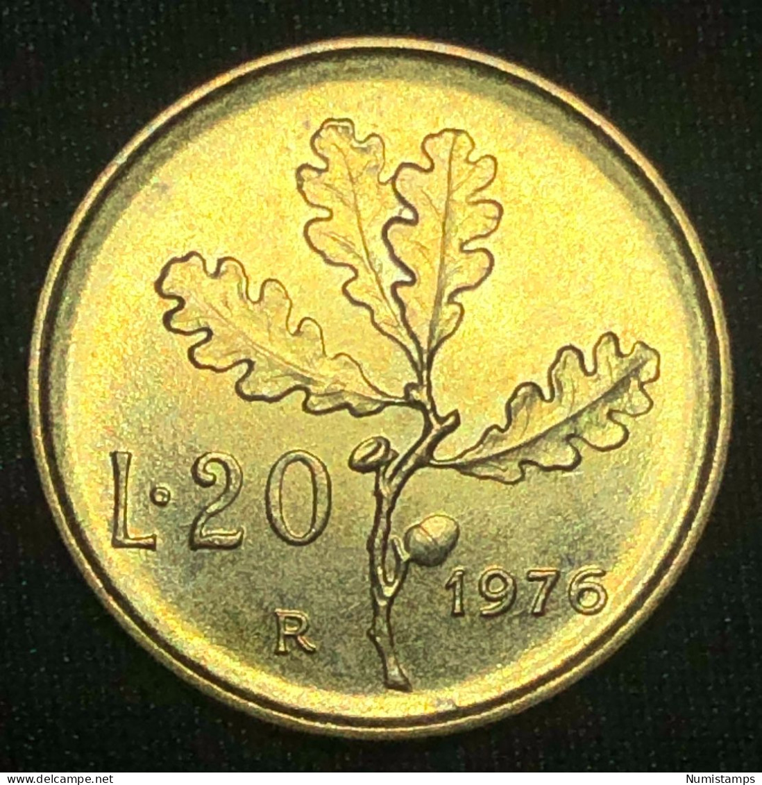 Italia 20 Lire, 1976 (FDC) - 20 Liras