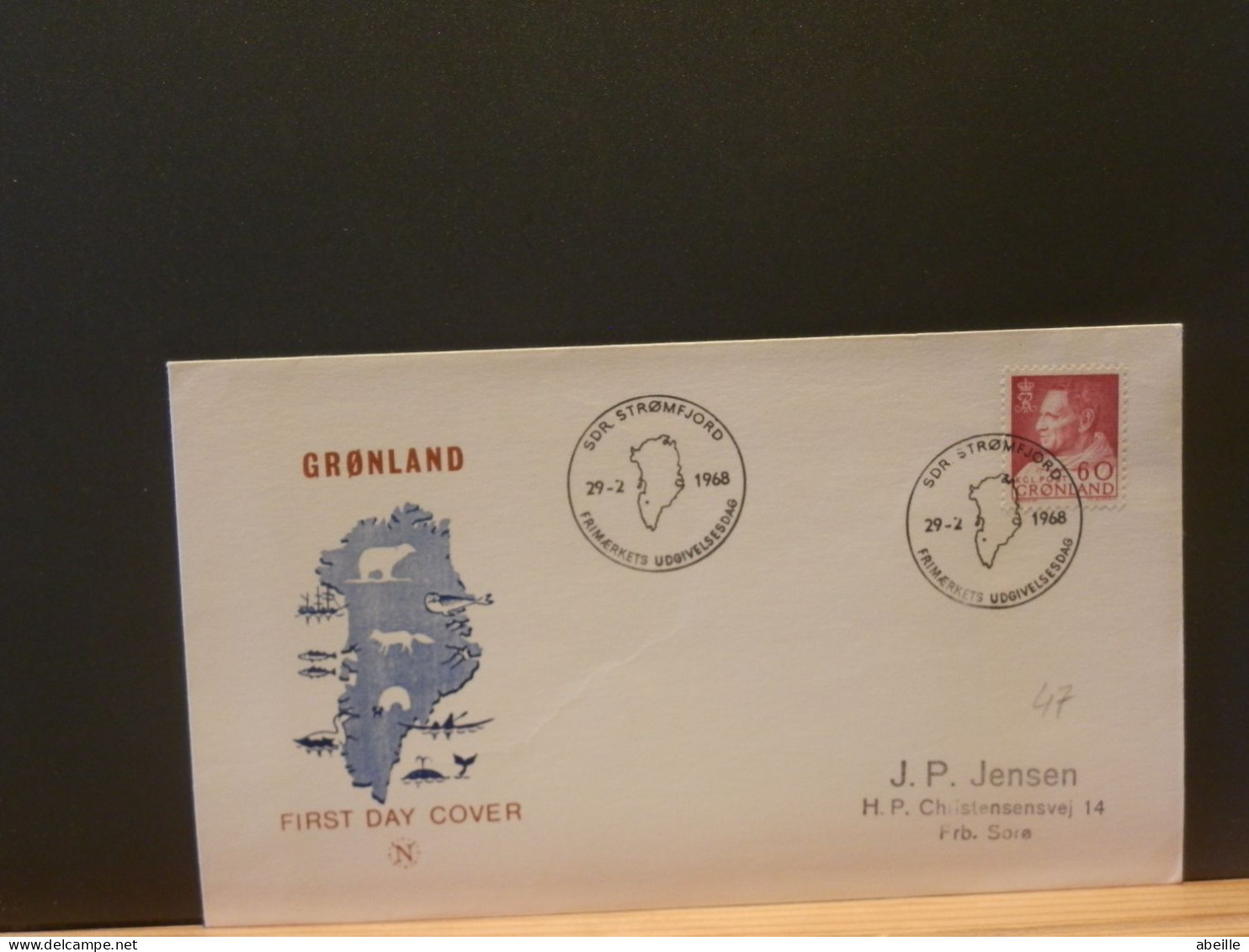 FDC GROENL.44/  LETTRE   GROENLAND  1968 - Lettres & Documents