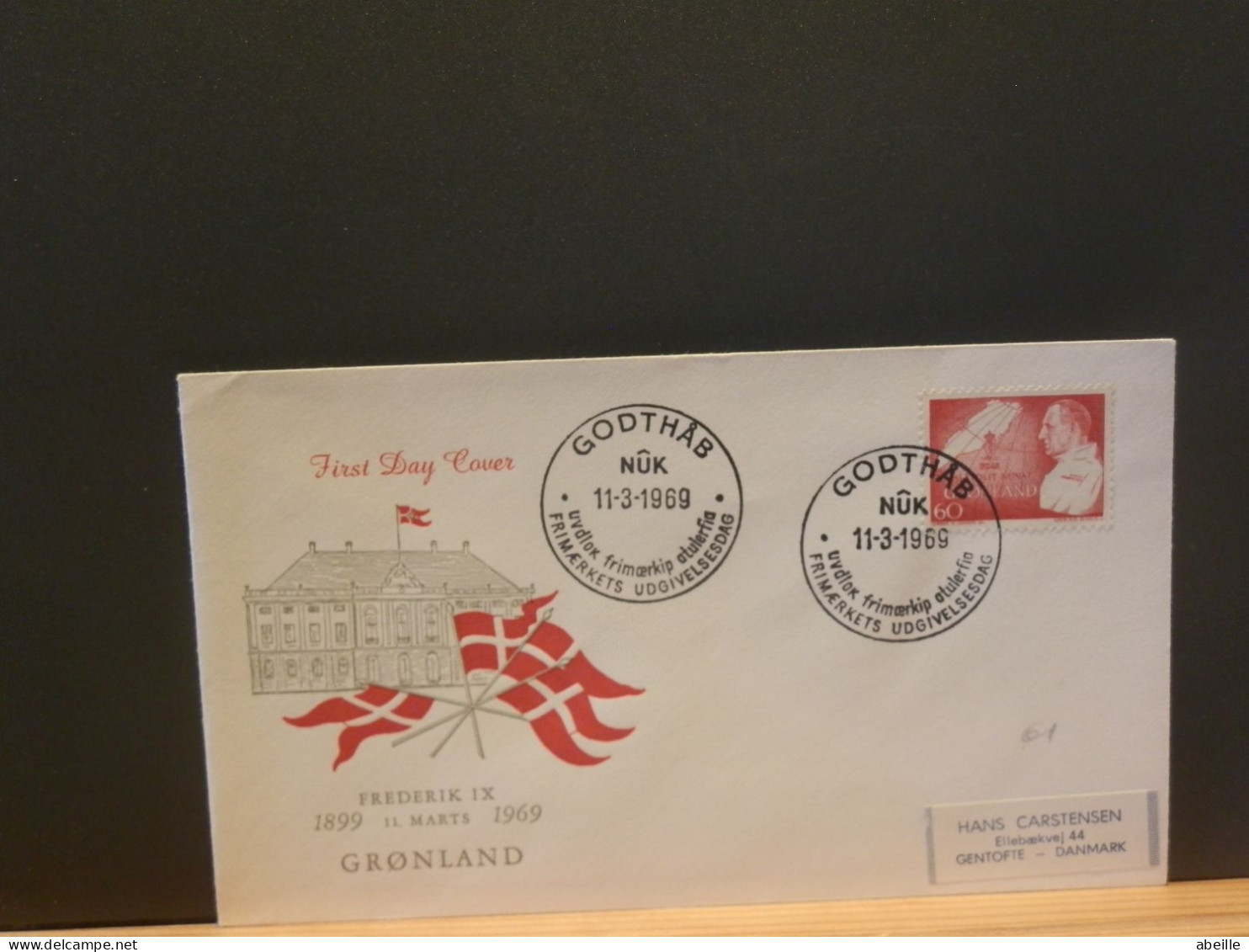 FDC GROENL.47/  LETTRE   GROENLAND  1969 - Lettres & Documents