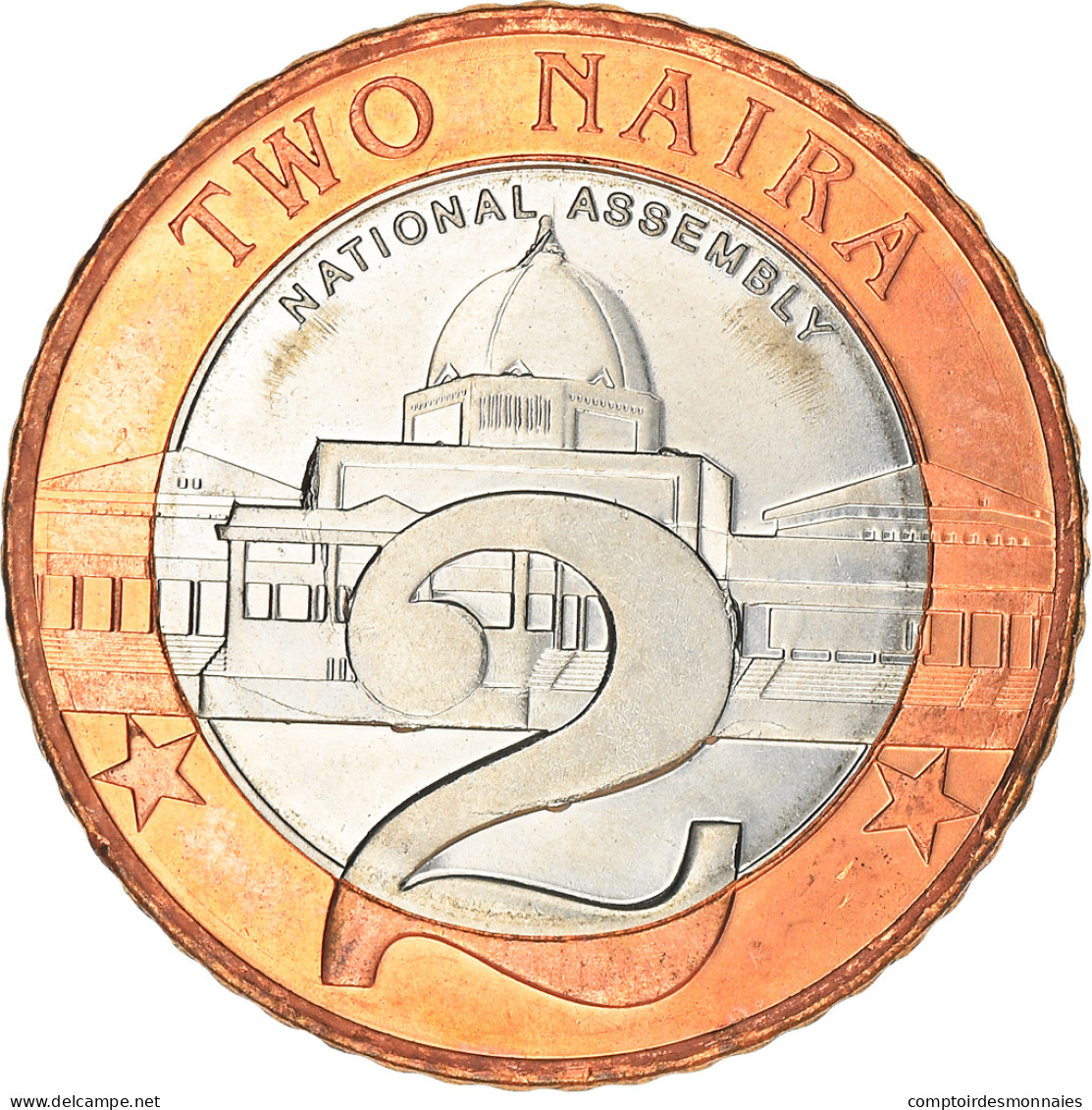Monnaie, Nigéria, 2 Naira, 2006, SPL, Bi-Metallic, KM:19 - Nigeria