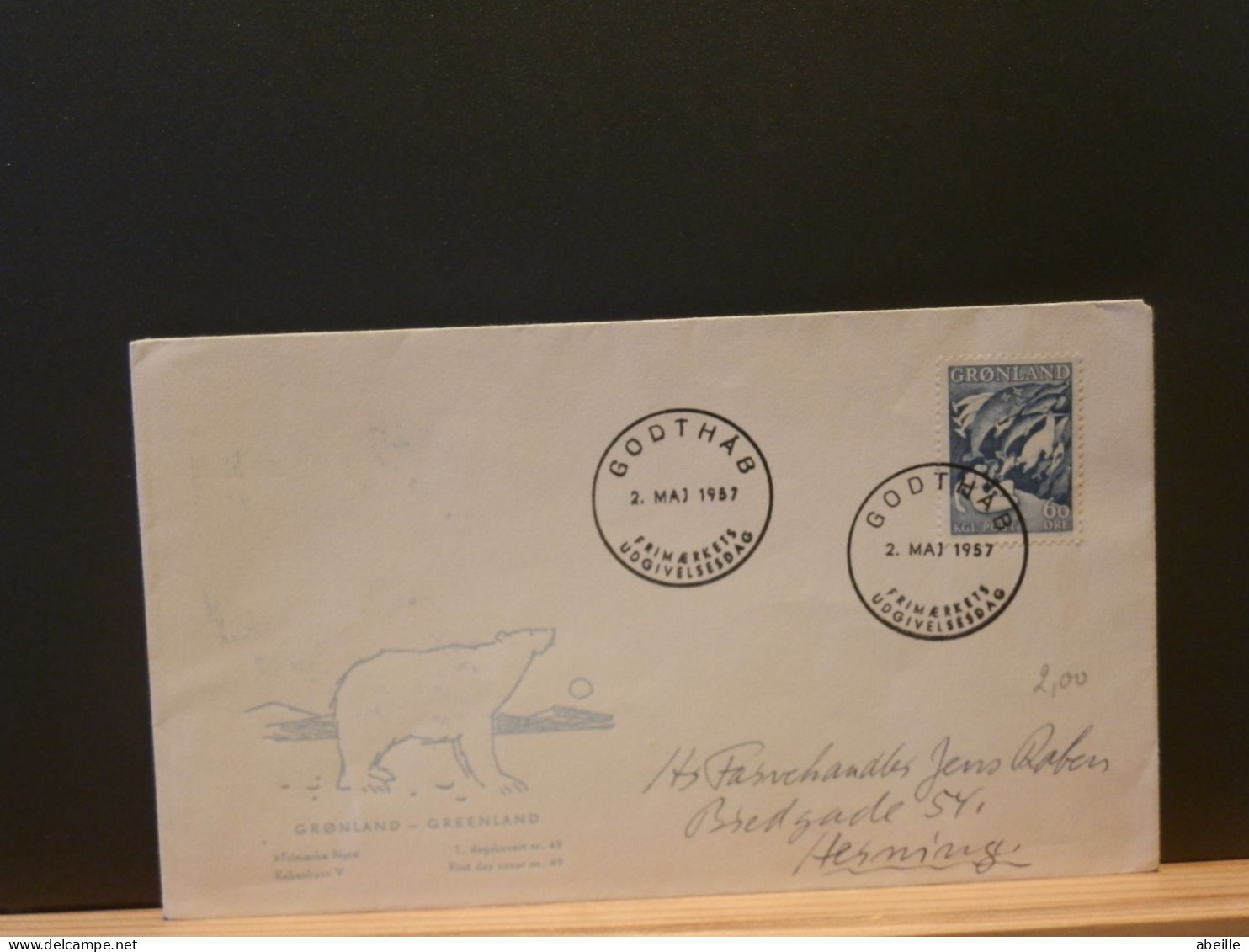 FDC GROENL.60/  DOC.   GROENLAND  1957 - Covers & Documents