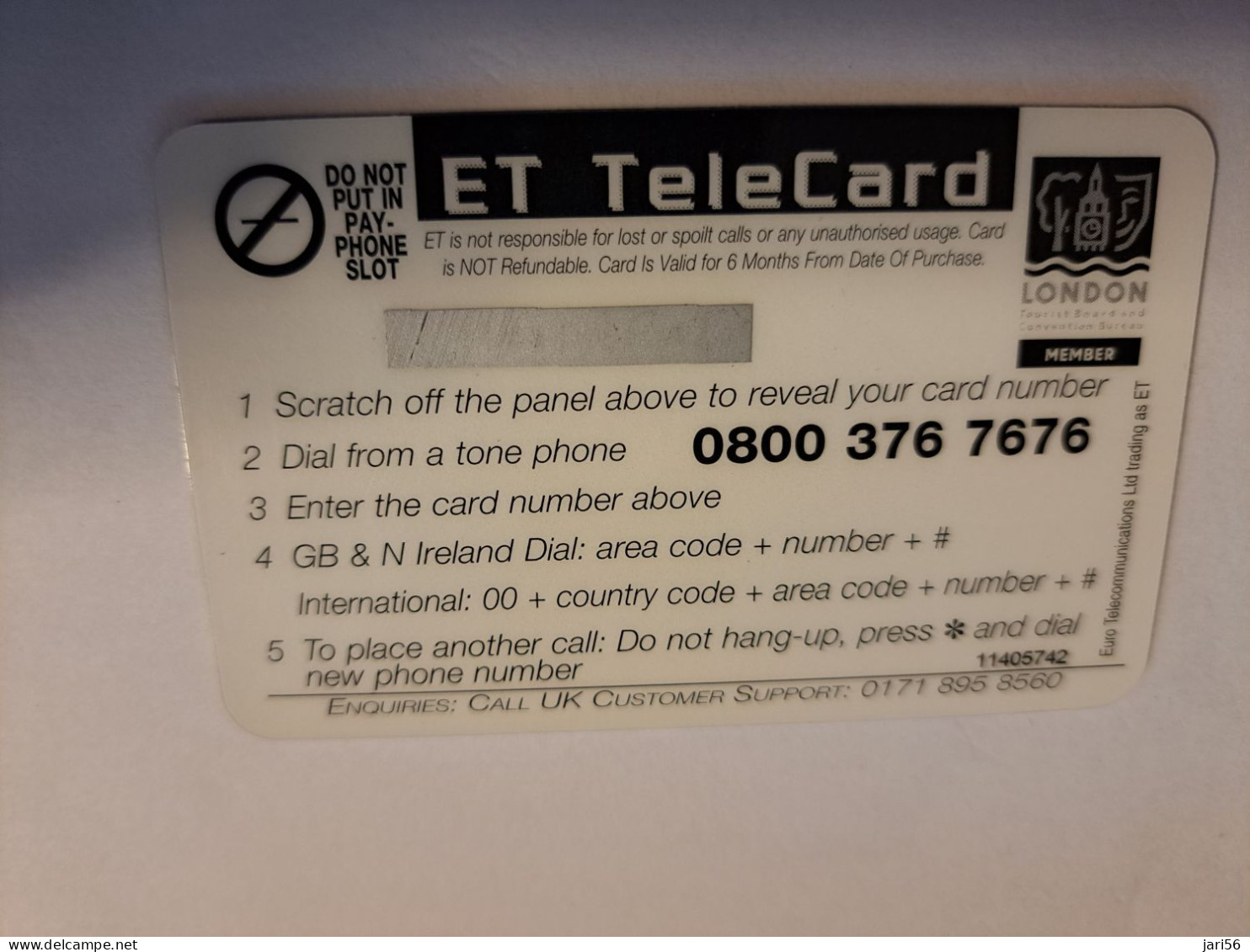 GREAT BRITAIN /5 POUND  /  ET TELECOM / RUSSEL SUPERMARKET / LONDON /   /    PREPAID CARD/ MINT  **15982** - [10] Sammlungen