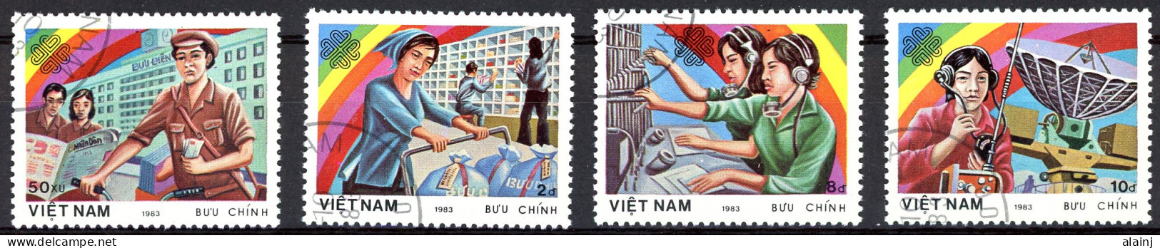 Viêt-Nam   Y&T   464 - 467    Obl   ---  1983  --  Année Mondiale Des Communications  --  TTB - Gebraucht