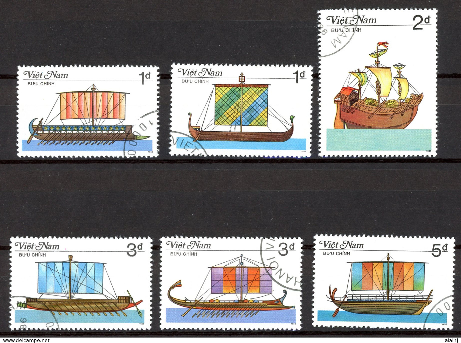 Viêt-Nam   Y&T   732 - 737    Obl   ---  1986  --  Voiliers Et Galères   --  TTB - Used Stamps