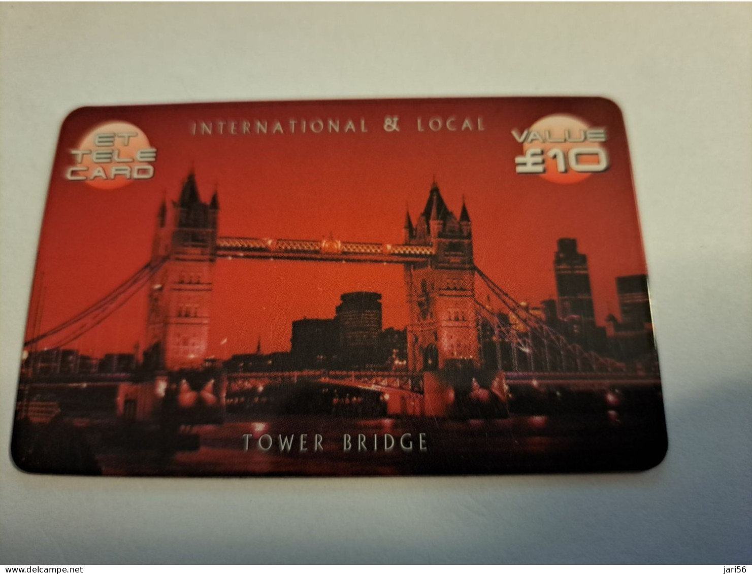 GREAT BRITAIN / 10  POUND  /  ET TELECOM / TOWER BRIDGE LONDON  /   /    PREPAID CARD/ MINT  **15985** - [10] Colecciones