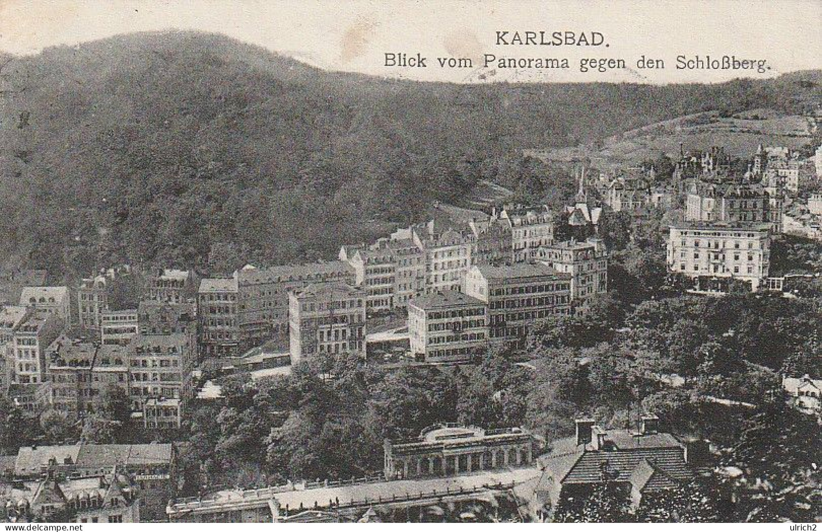 AK Karlsbad - Blick Vom Panorama Gegen Den Schloßberg - Ca. 1915  (66590) - Tschechische Republik