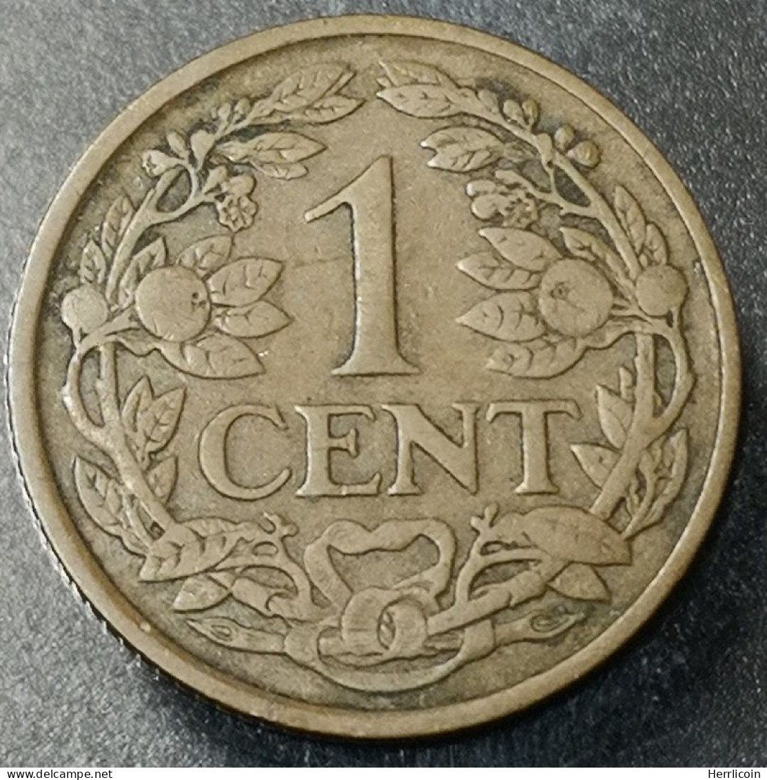 Monnaie Pays-Bas - 1927 - 1 Cent Wilhelmine - 1 Centavos