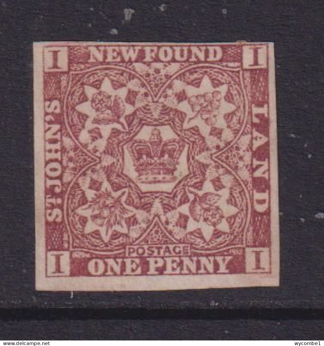 NEWFOUNDLAND  - 1857 1d Mint No Gum - 1857-1861