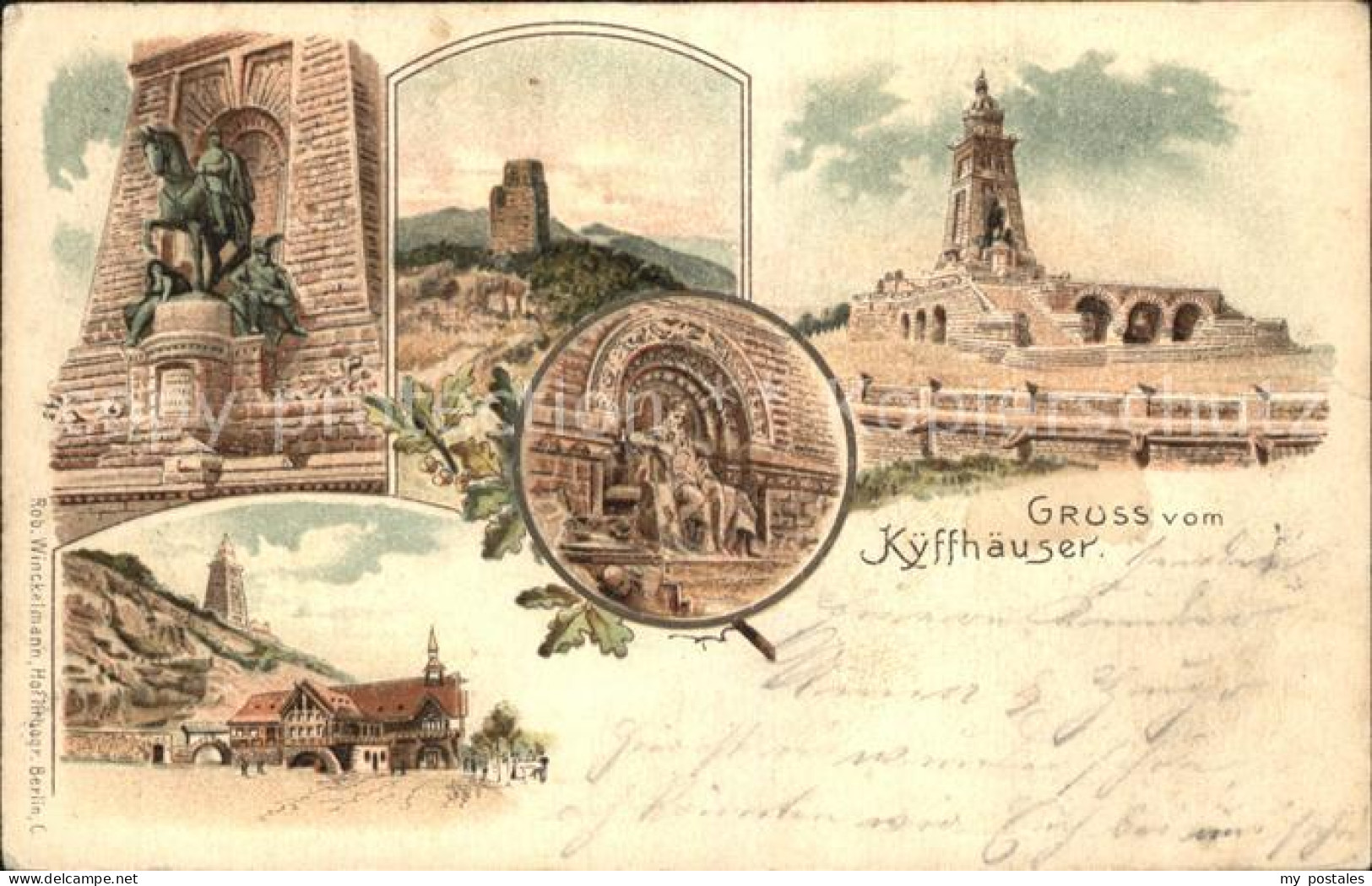 42436088 Kyffhaeuser Barbarossadenkmal Reiterstandbild Turm Kyffhaeuser - Bad Frankenhausen