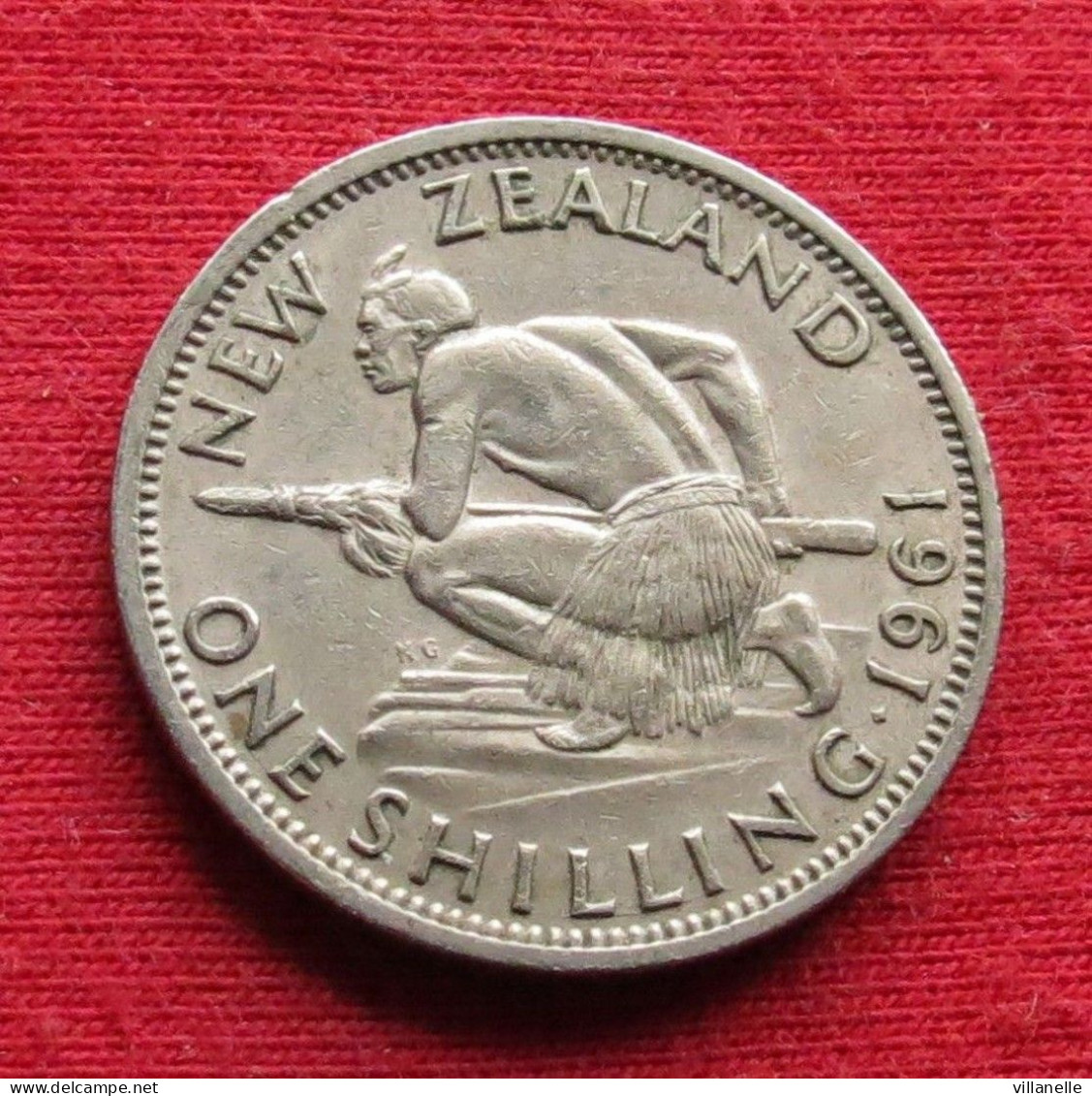 New Zealand 1 One Shilling 1961 KM# 27.2  *V1T Nova Zelandia Nuova Zelanda Nouvelle Zelande - Nieuw-Zeeland