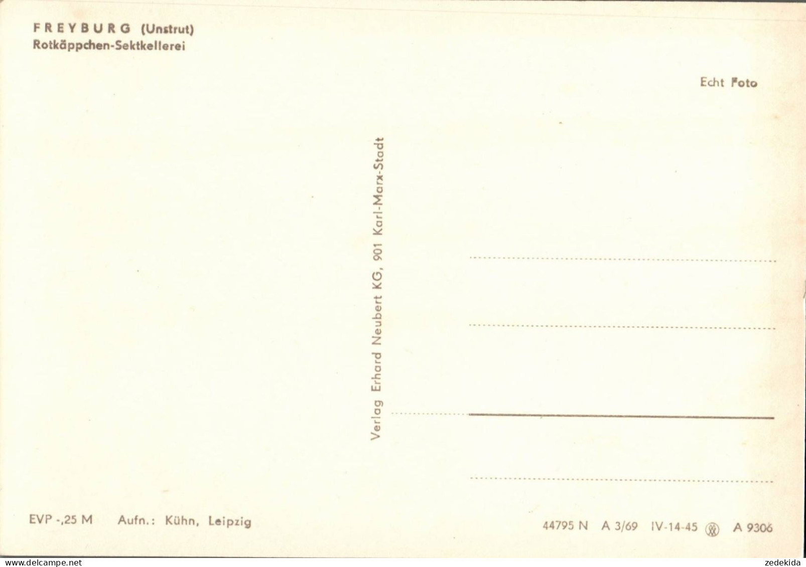 G8781 - TOP Freyburg (Unstrut) Sektkellerei Sekt - Verlag Erhard Neubert - Freyburg A. D. Unstrut