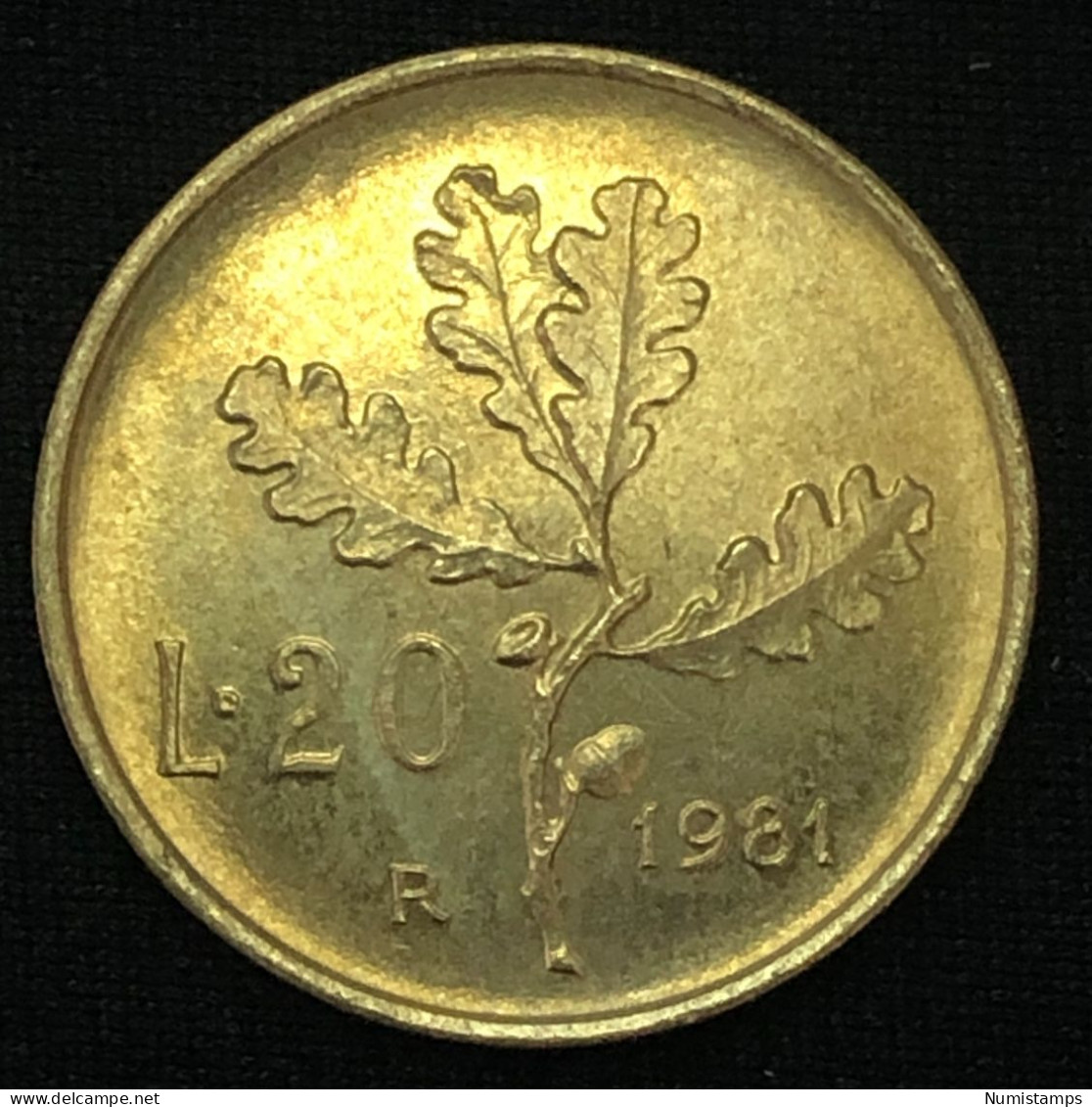 Italia 20 Lire, 1981 - 20 Liras