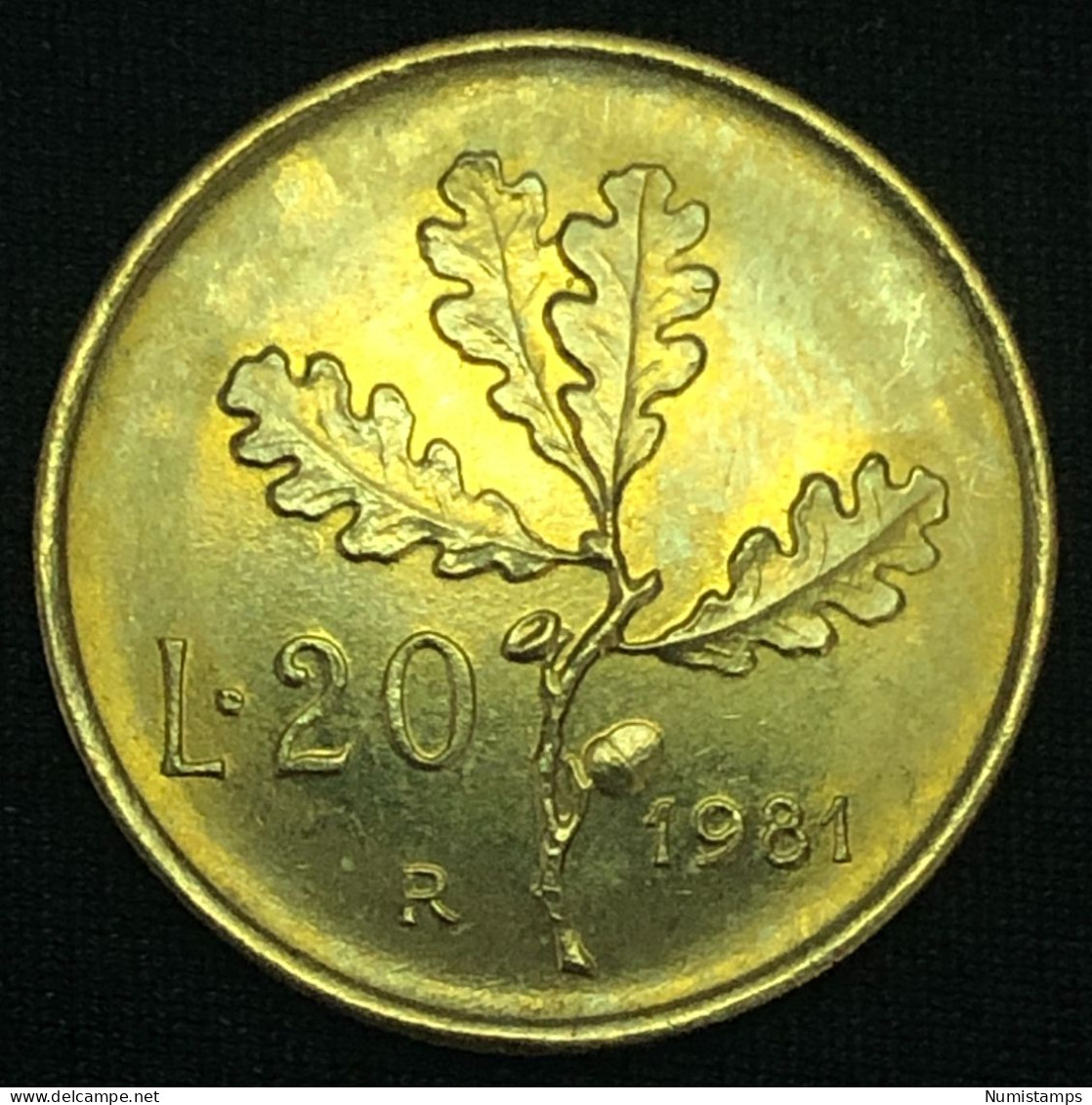 Italia 20 Lire, 1981 - 20 Liras