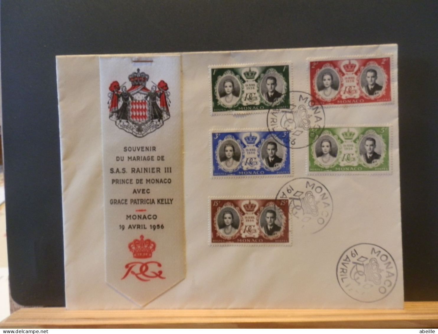 GROOT FORMAAT  FDC  MONACO  1956 - Lettres & Documents