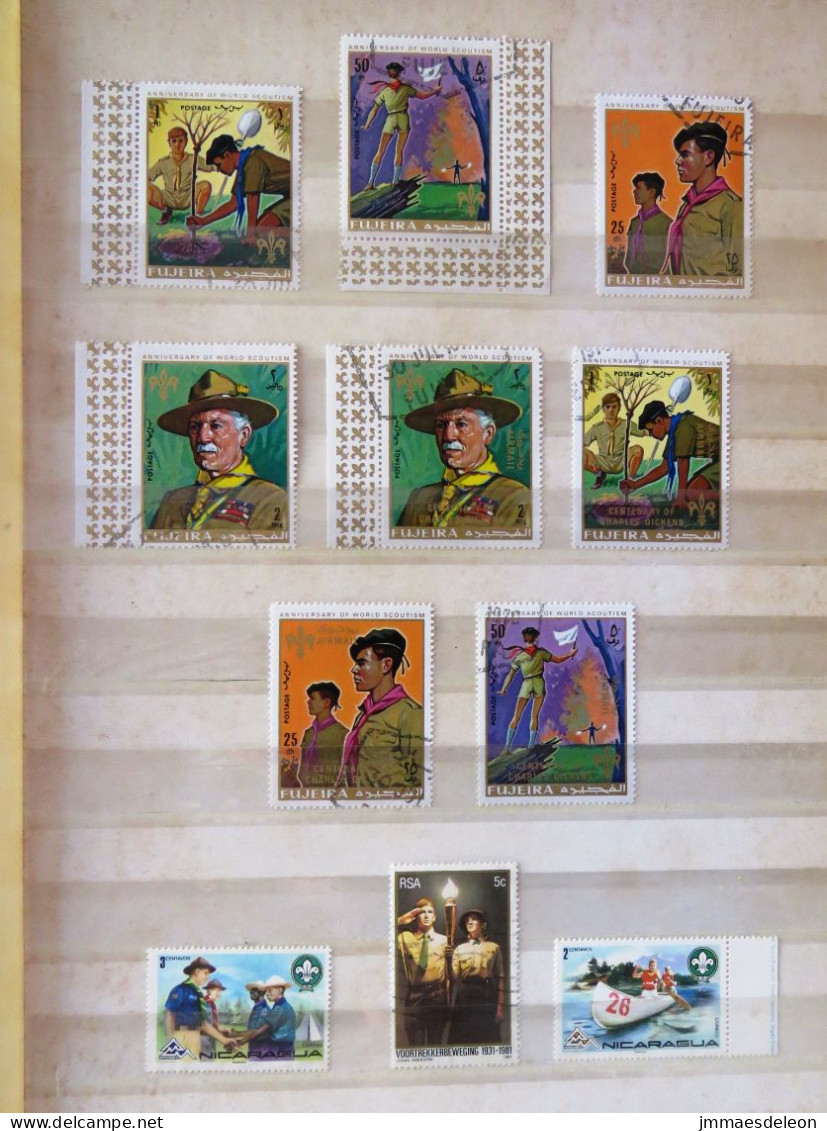 Scouts - Baden Powell - Fujeira Overprinted Charles Dickens - Canoe - Gebraucht