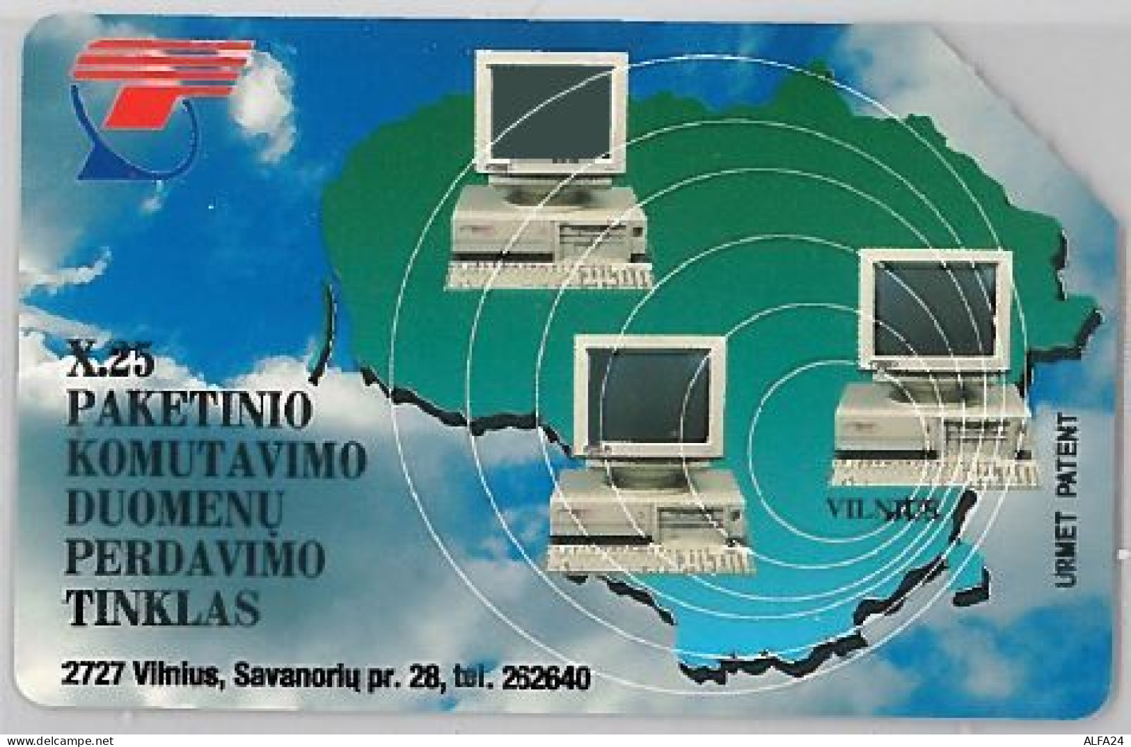 SCHEDA TELEFONICA URMET LITUANIA (J57.2 - Litauen